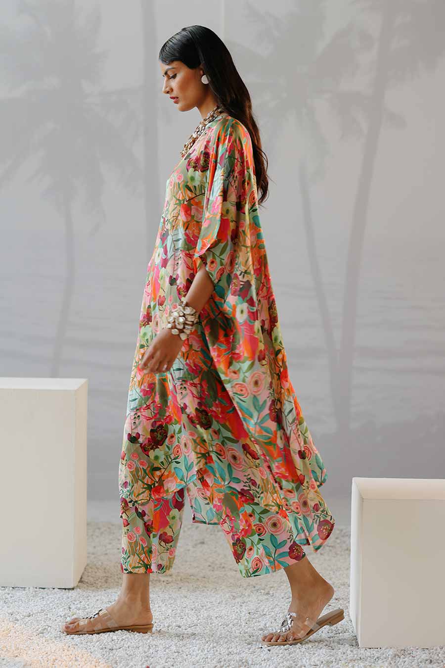 Multicolour Printed Olivia Tunic & Pant Co-Ord Set