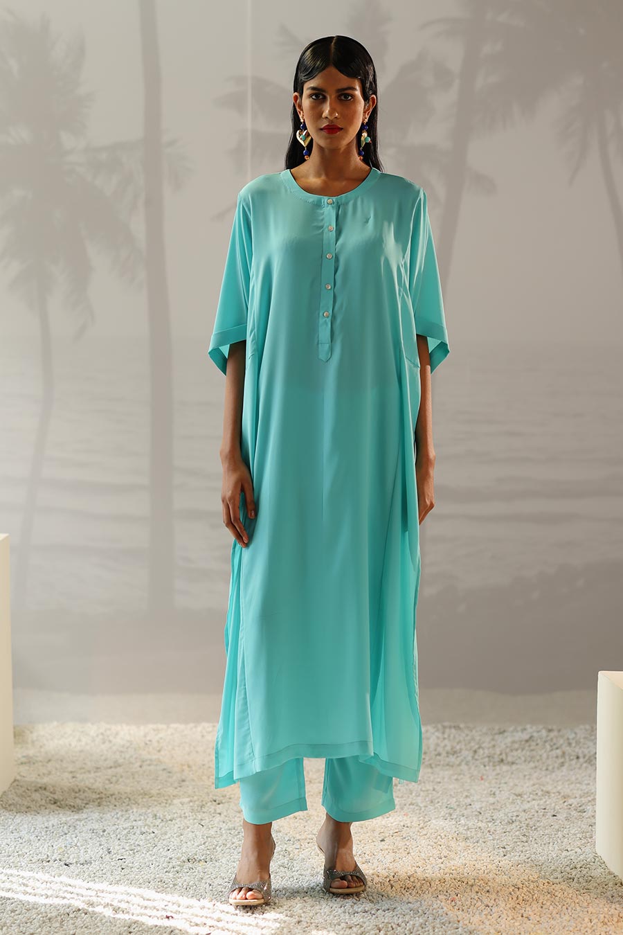 Aqua Zama Kaftan & Pant Co-Ord Set