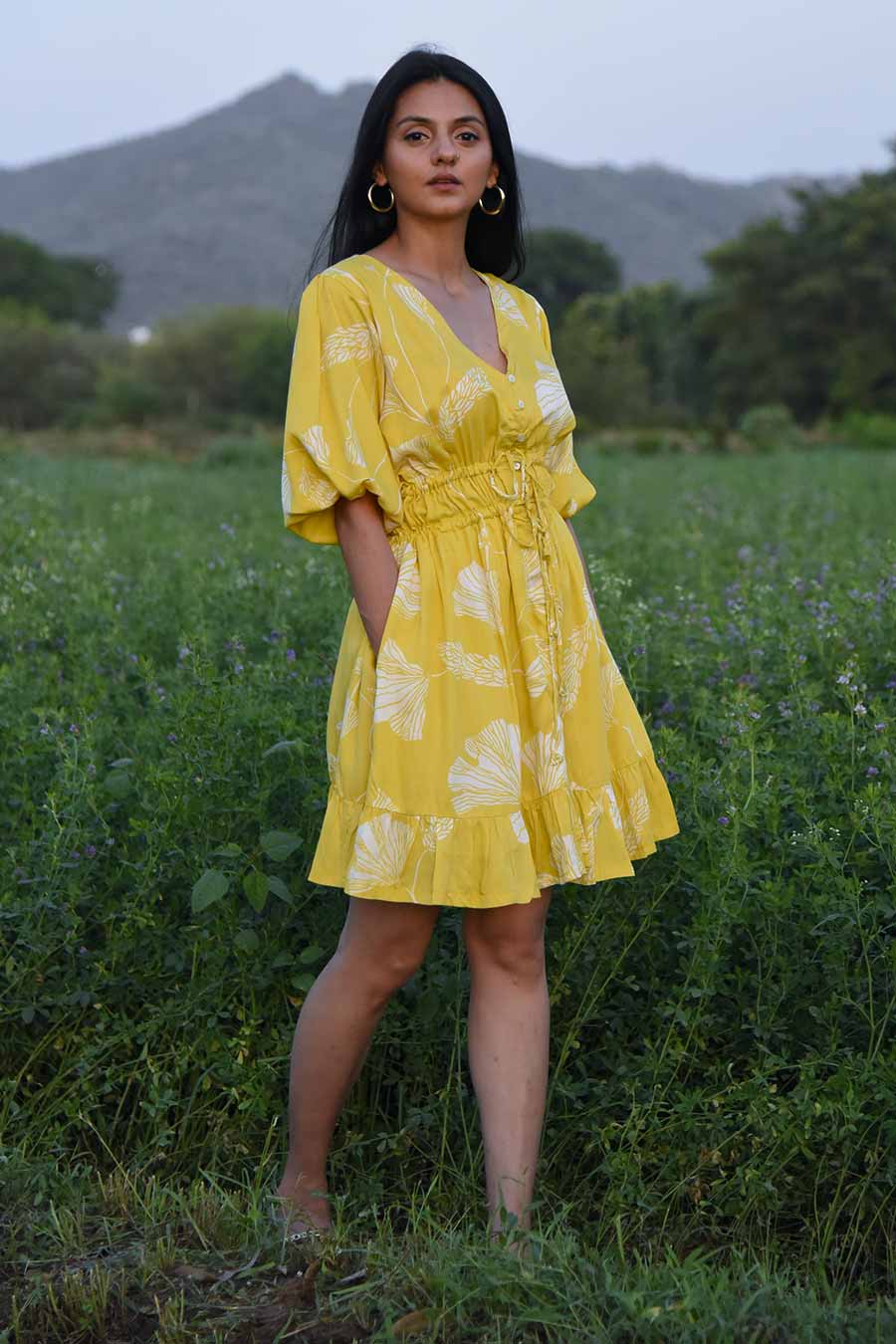Elenor Printed Short Dress
