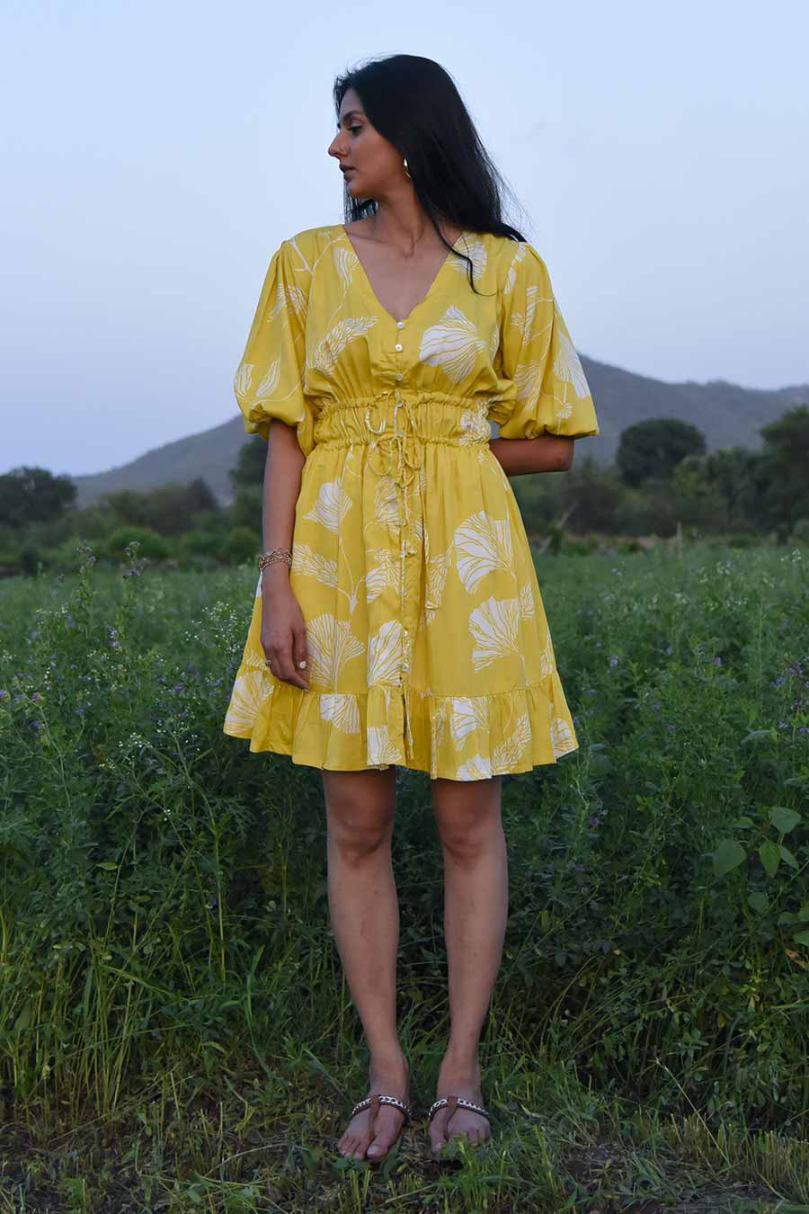 Elenor Printed Short Dress