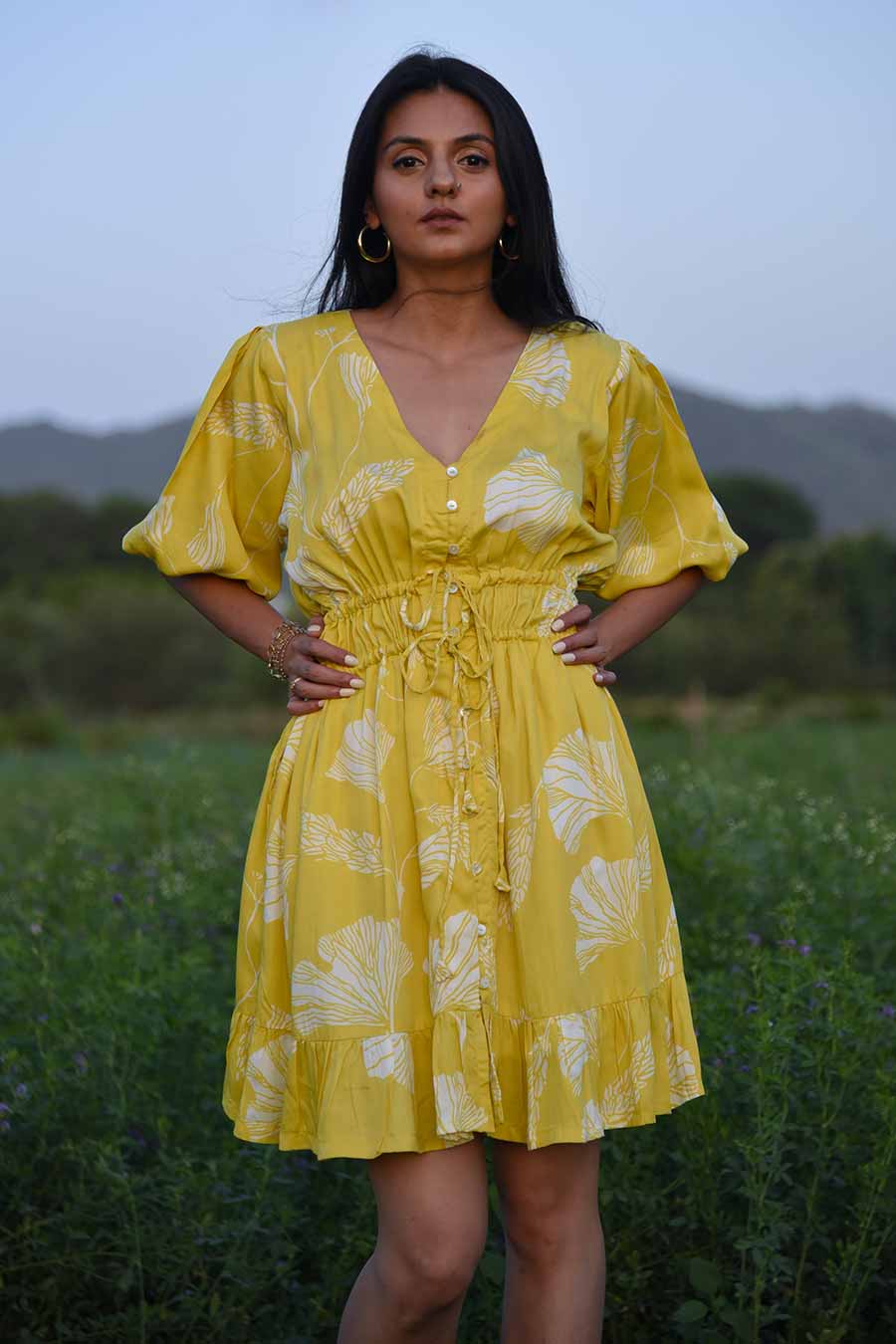 Elenor Printed Short Dress