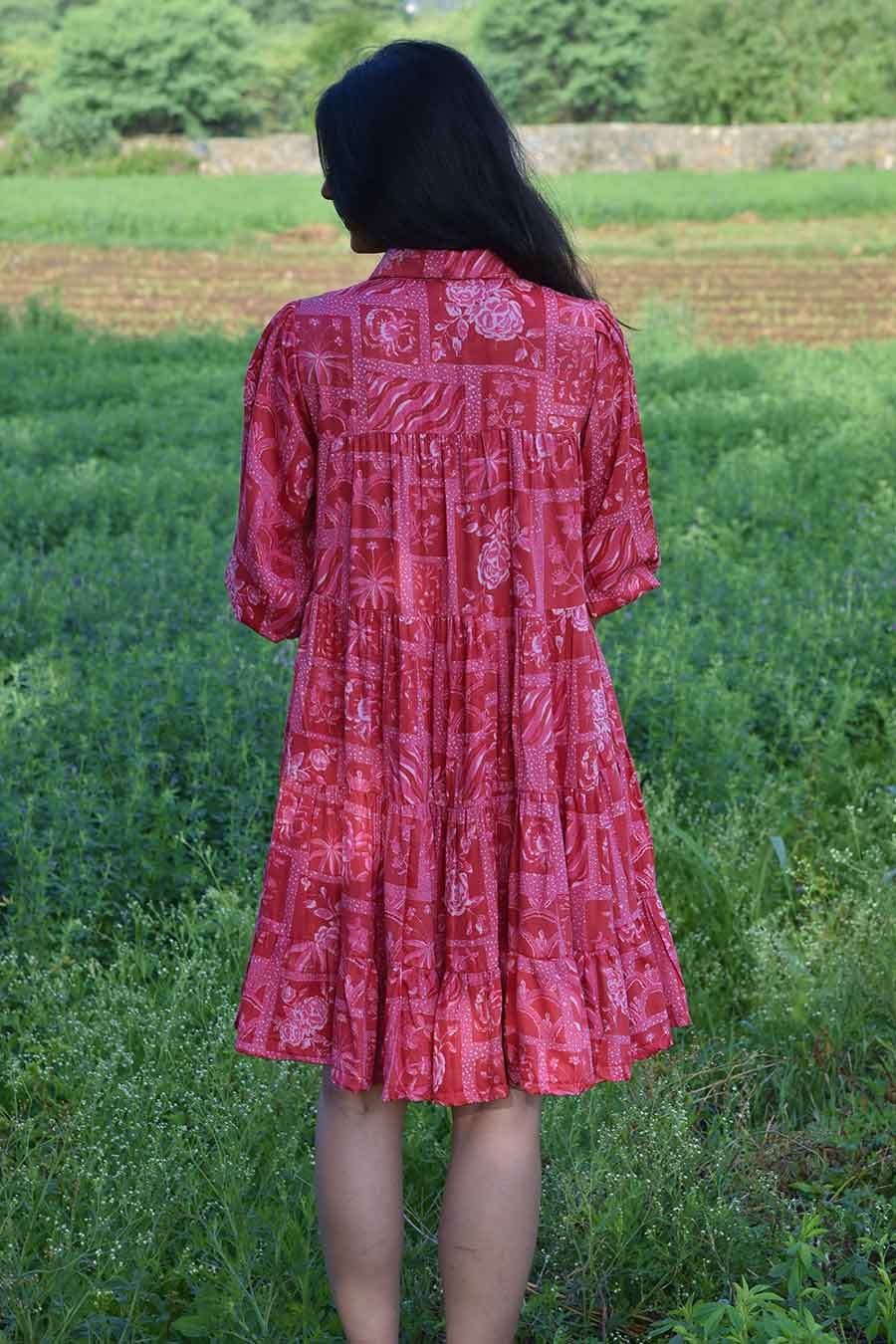 Frida Printed Tiered Dress