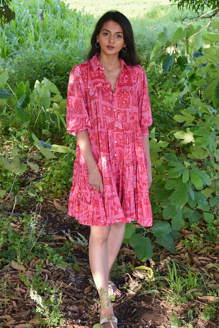 Frida Printed Tiered Dress