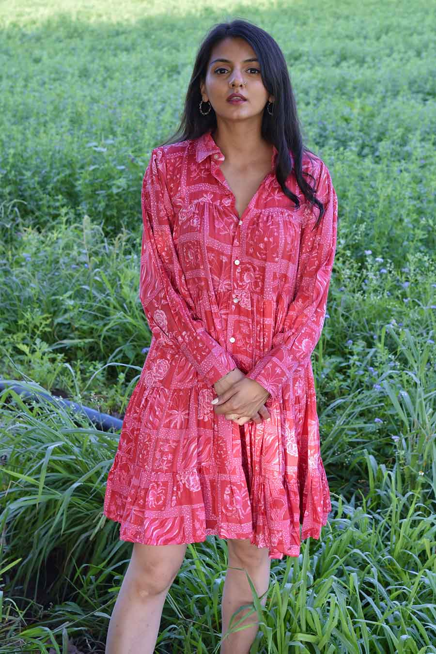 Frida Printed Tiered Dress