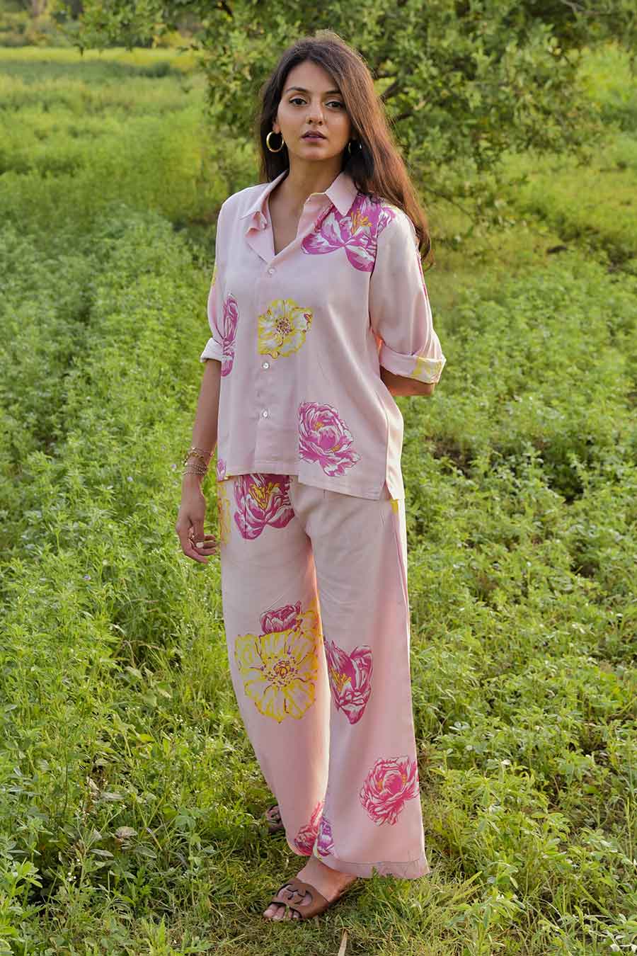 Veronica Printed Shirt & Pant Co-Ord Set