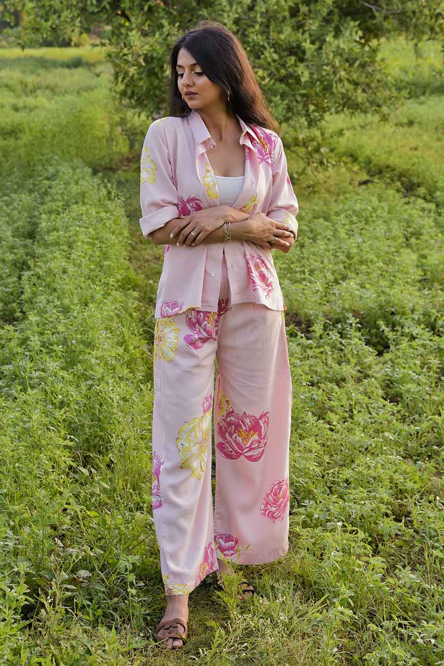 Veronica Printed Shirt & Pant Co-Ord Set