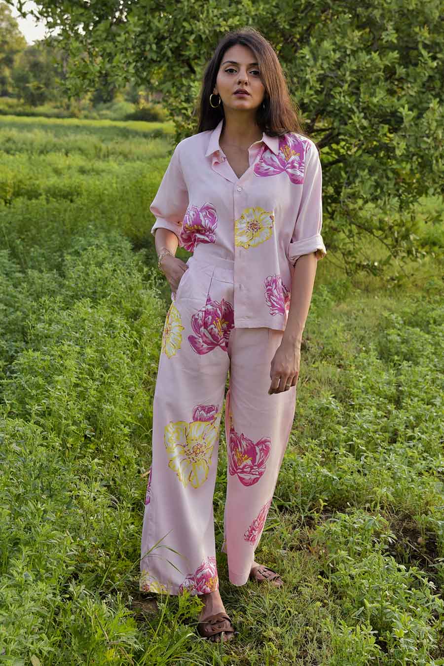 Veronica Printed Shirt & Pant Co-Ord Set