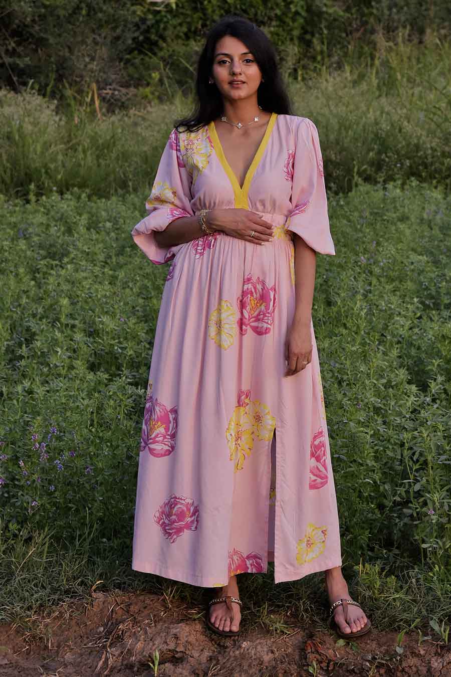 Cliantha Printed Long Dress