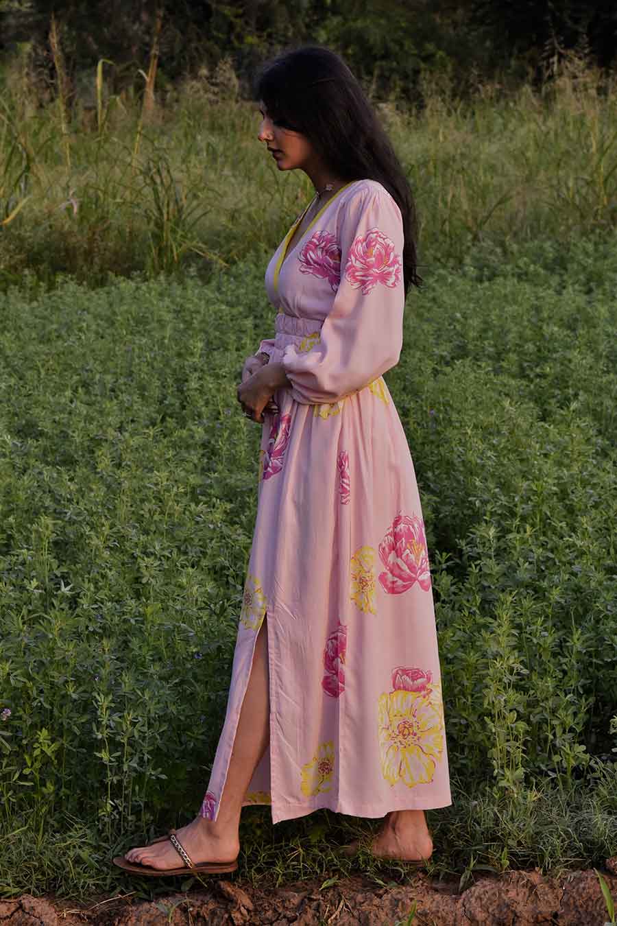 Cliantha Printed Long Dress