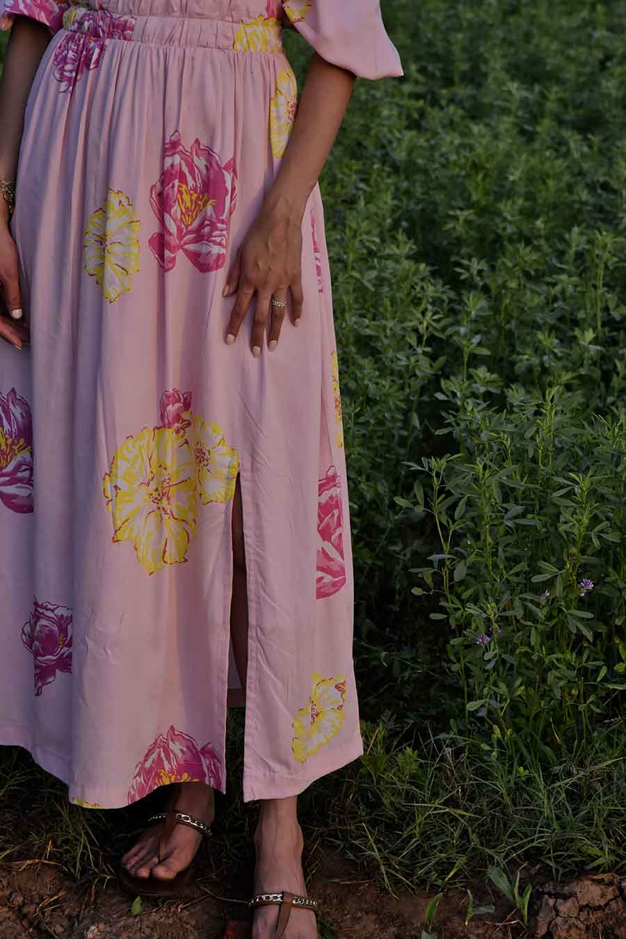 Cliantha Printed Long Dress