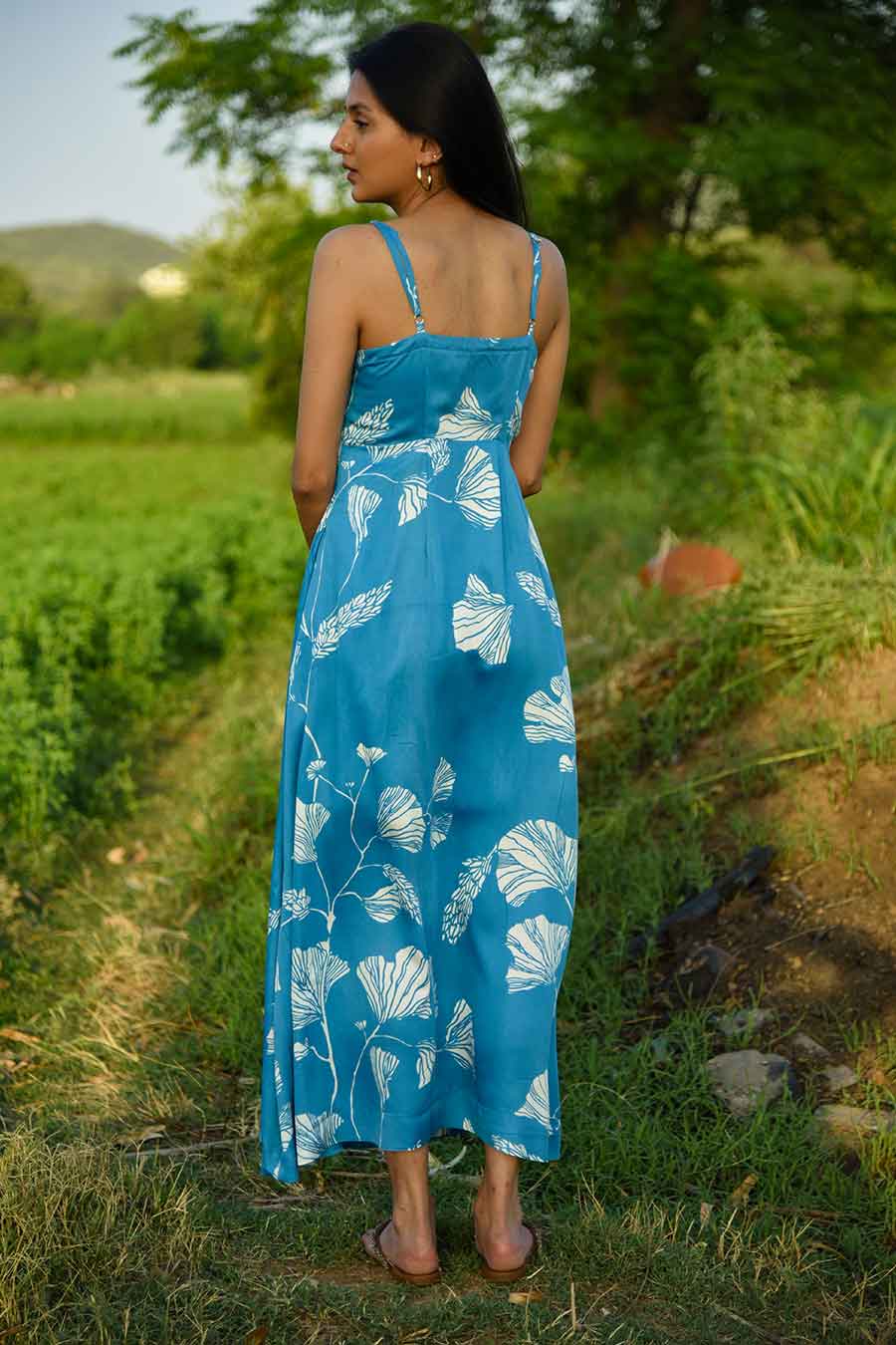 Alana Printed Long Dress