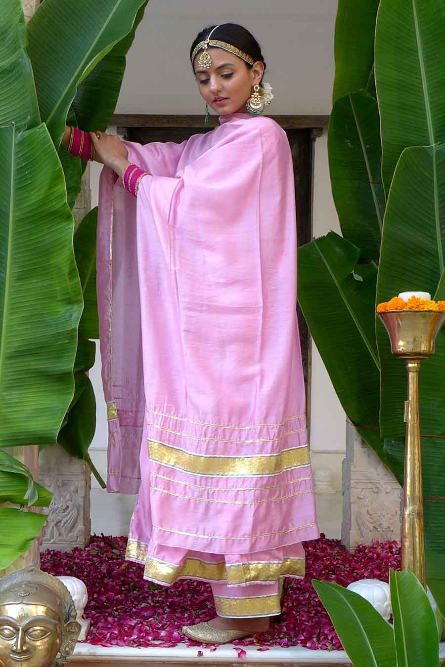 Pink Sindarfi Embellished Anarkali Set