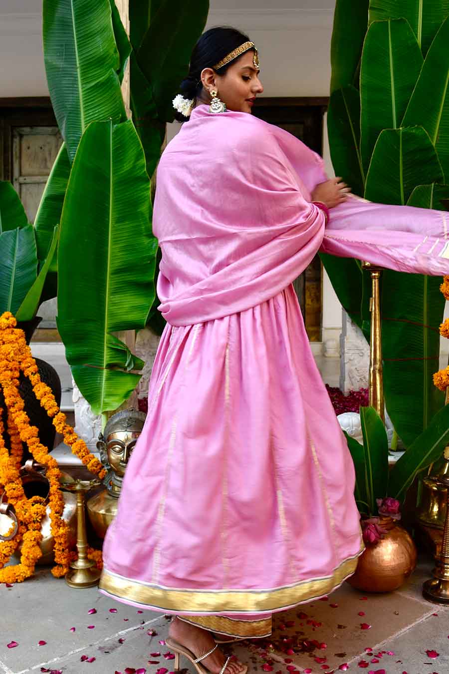 Pink Sindarfi Embellished Anarkali Set