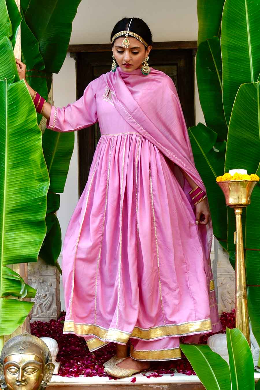 Pink Sindarfi Embellished Anarkali Set