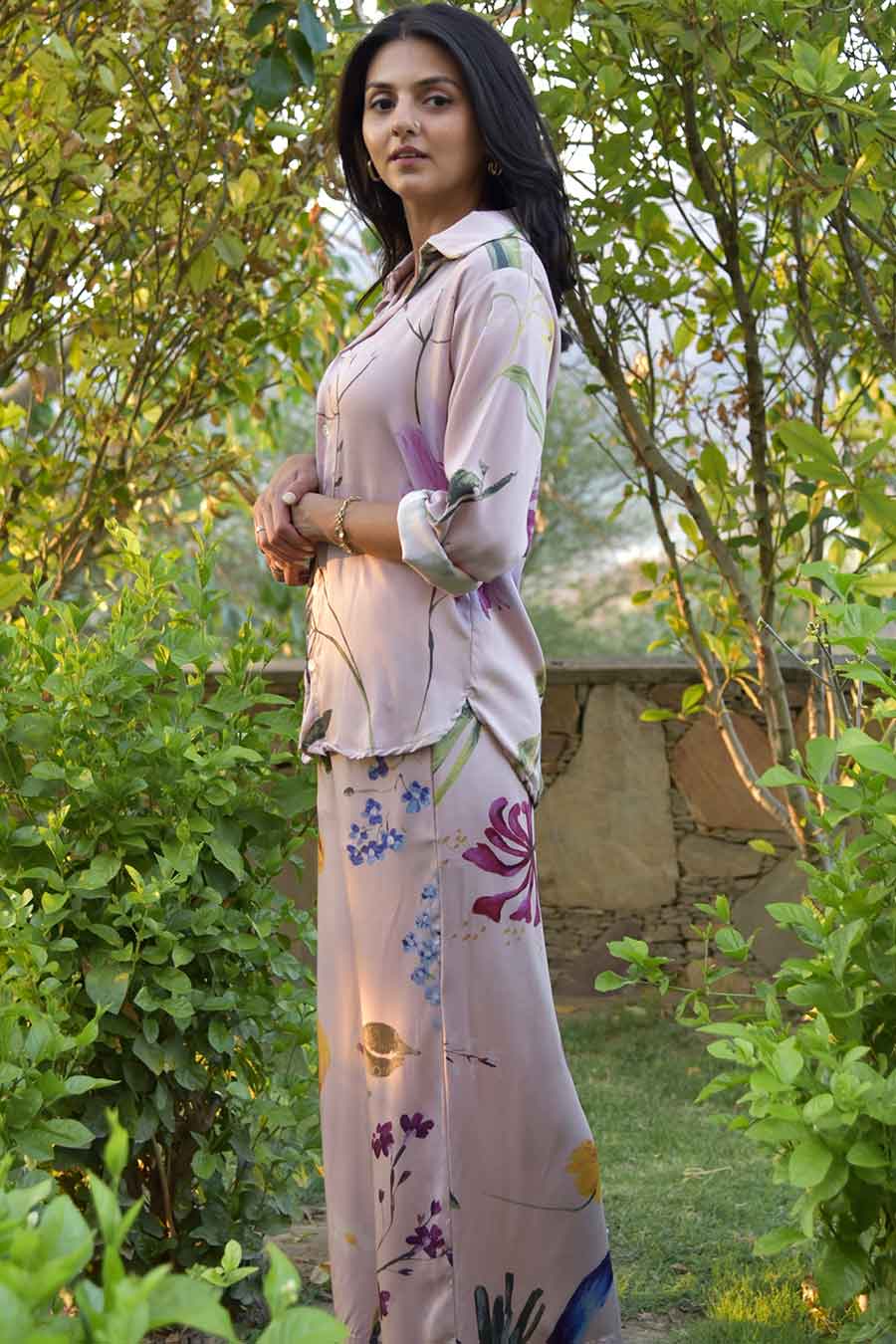 Pink Clara Printed Pant