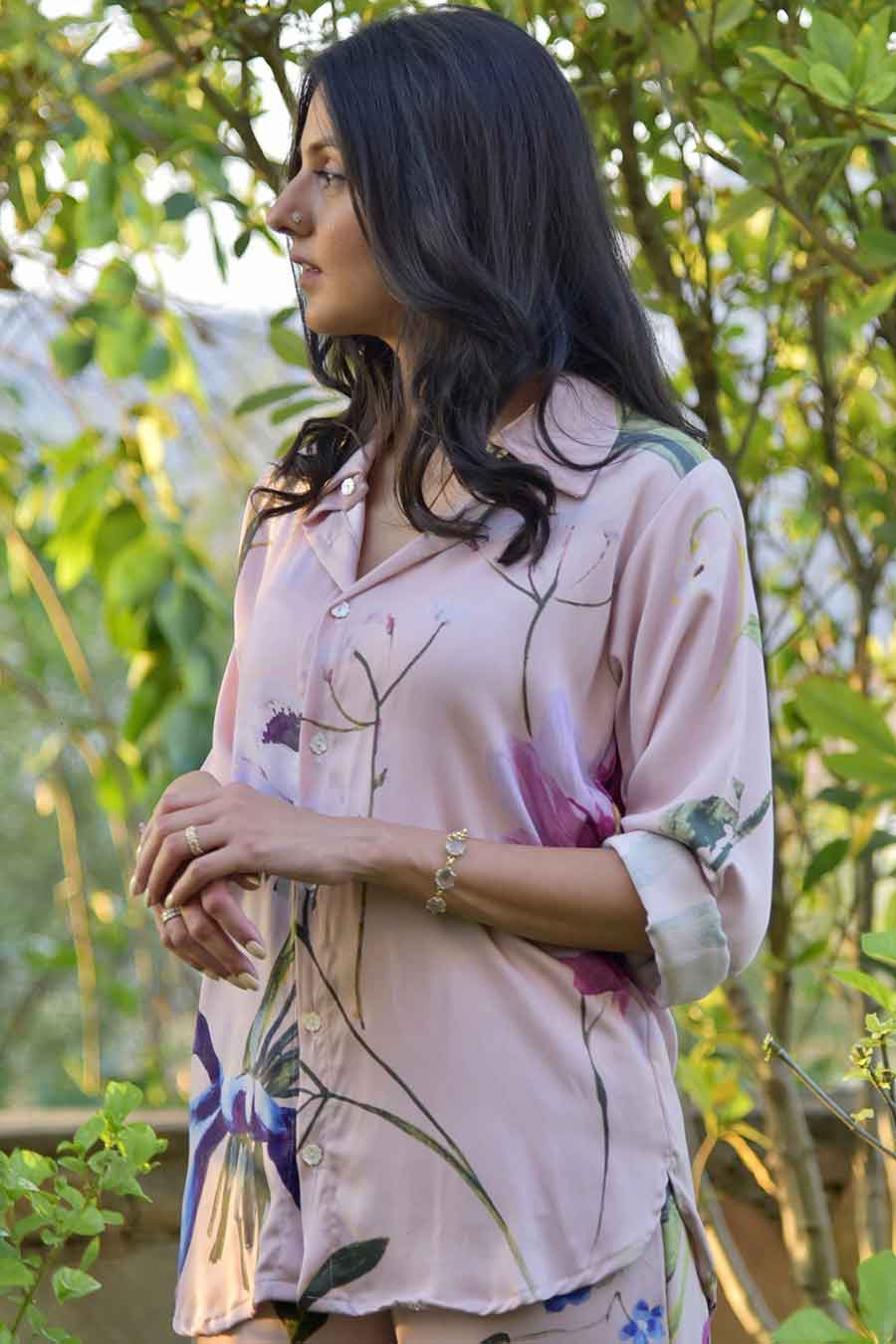 Pink Clara Printed Shirt