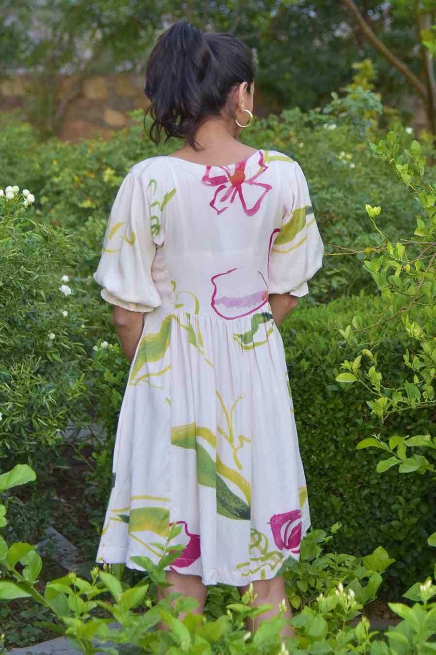 Cream Hazel Printed Dress