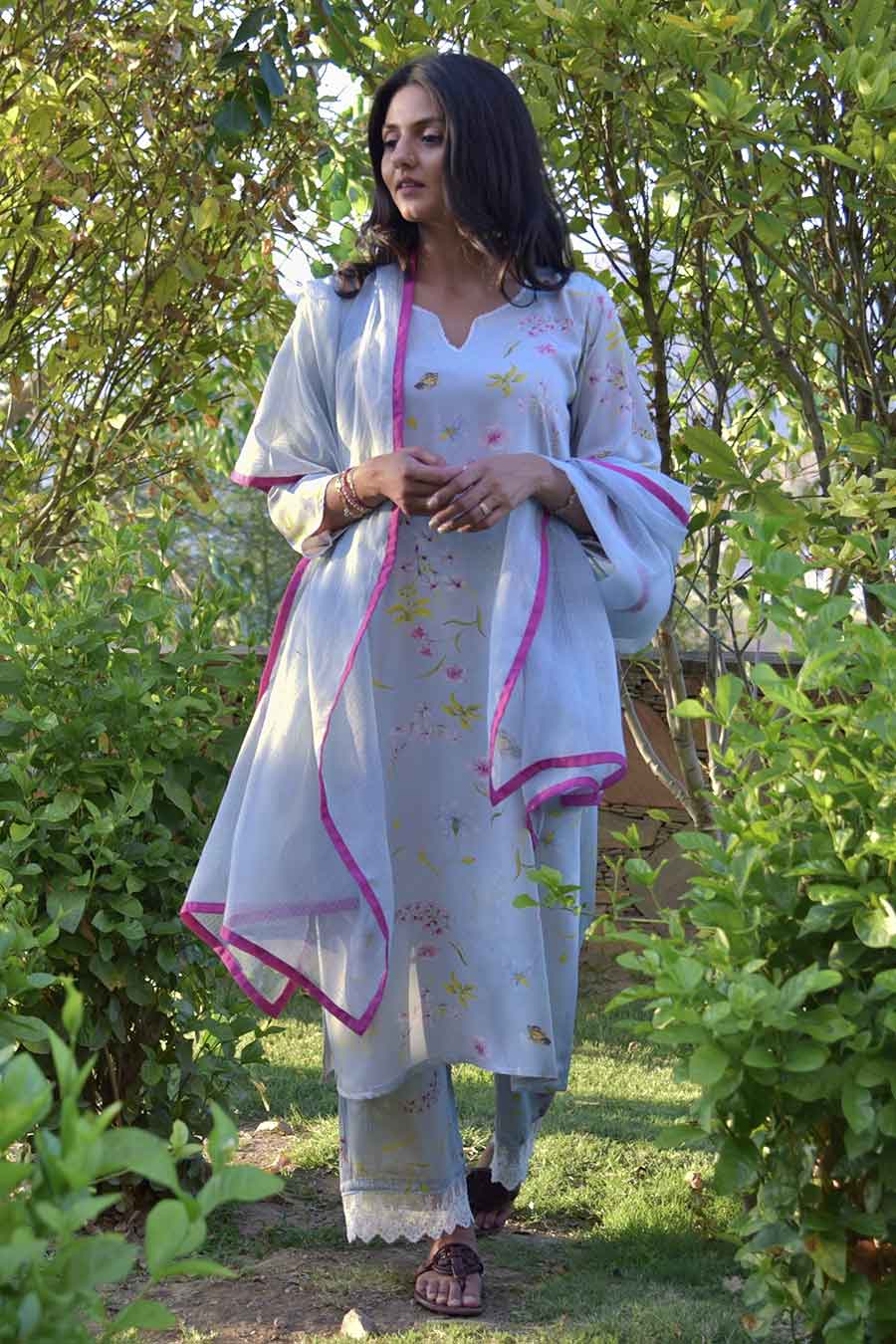 Blue Sylvia Printed Kurta Set