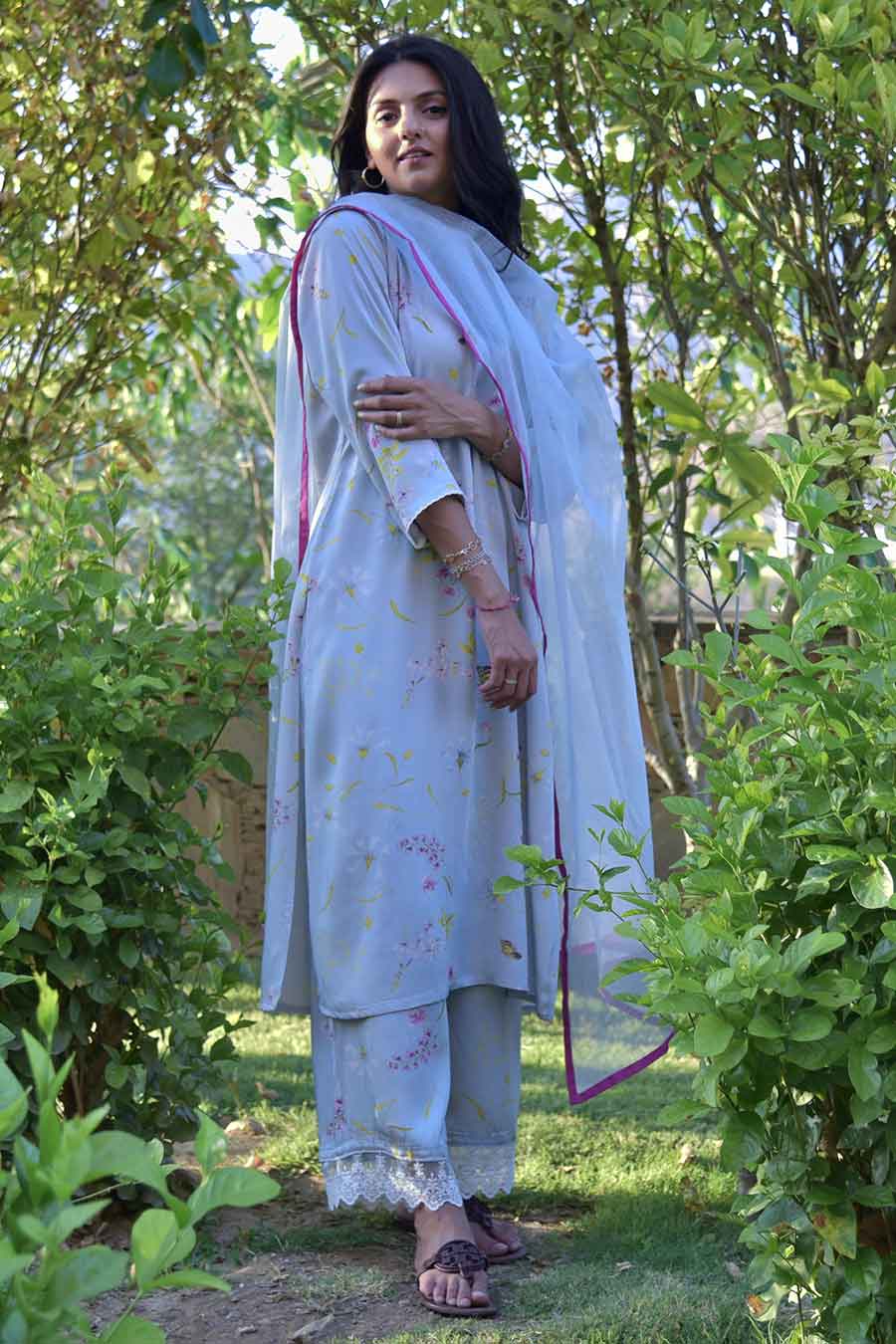 Blue Sylvia Printed Kurta Set