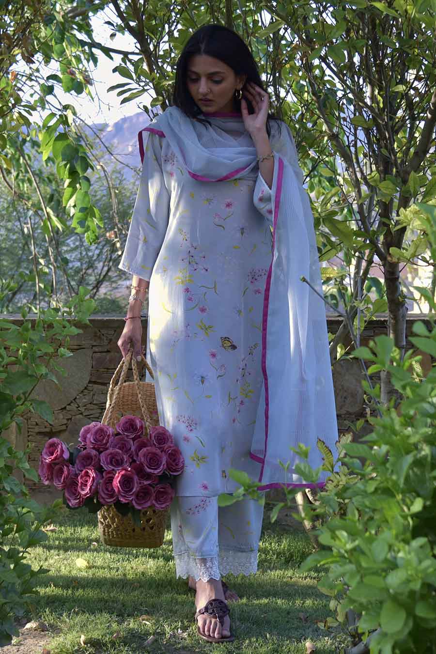 Blue Sylvia Printed Kurta Set