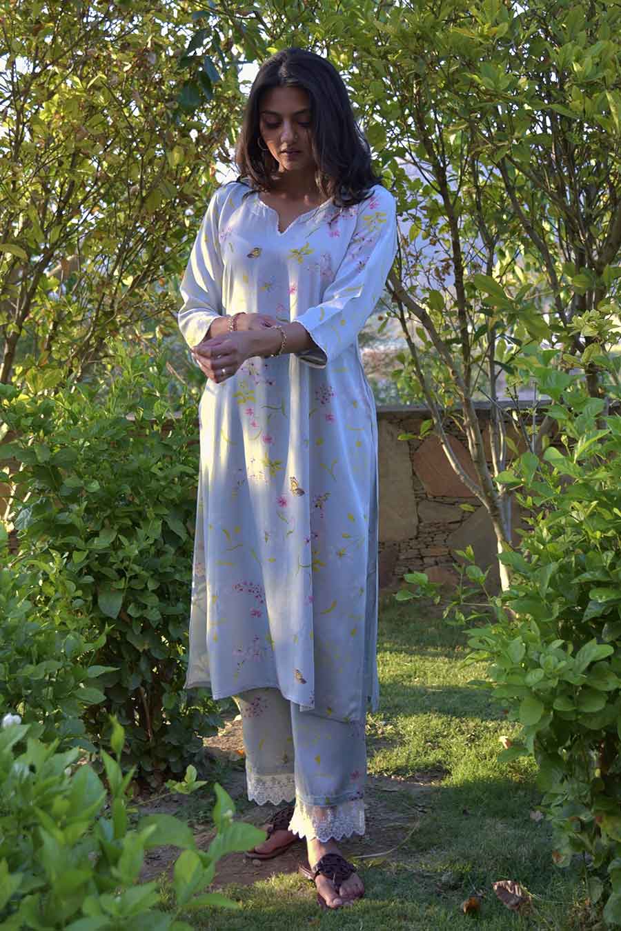 Blue Sylvia Printed Kurta & Pant Set