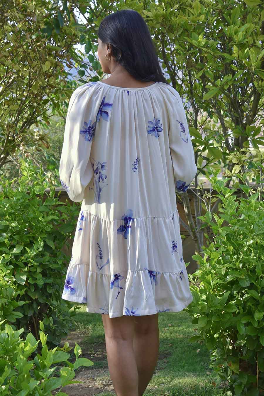 White Petunia Printed Dress