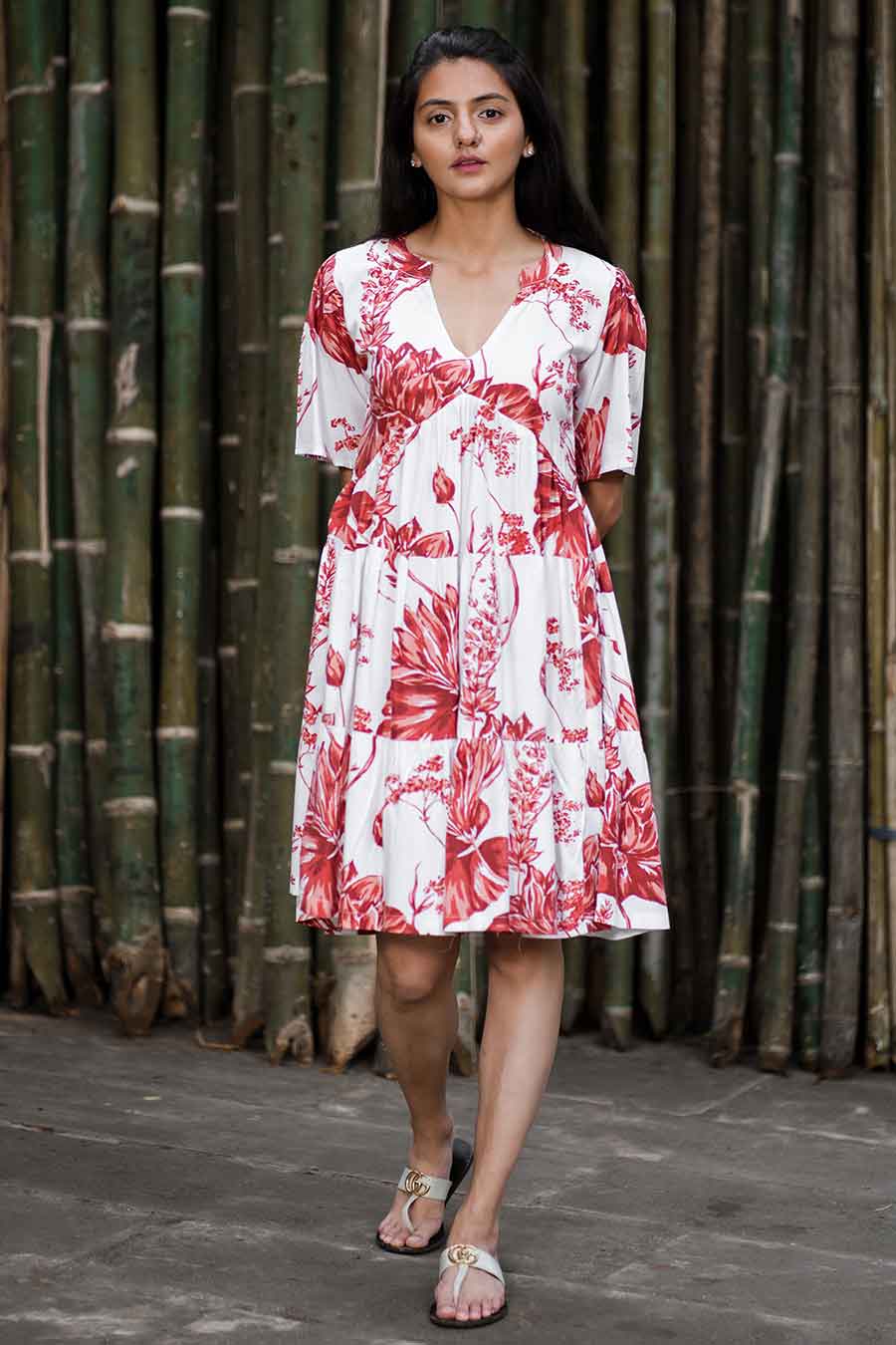 Camellia Modal Printed Short Dress