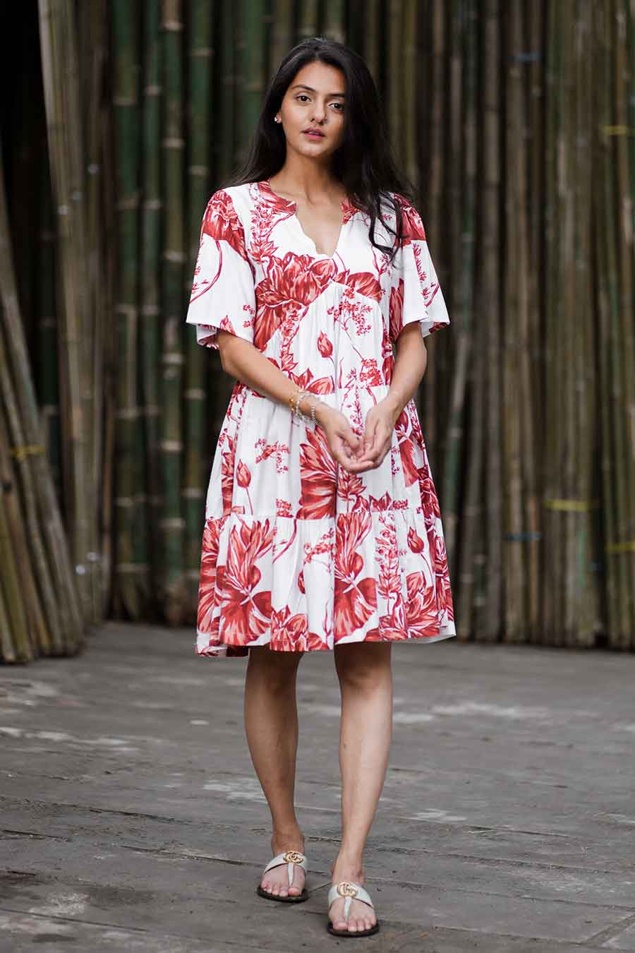 Camellia Modal Printed Short Dress