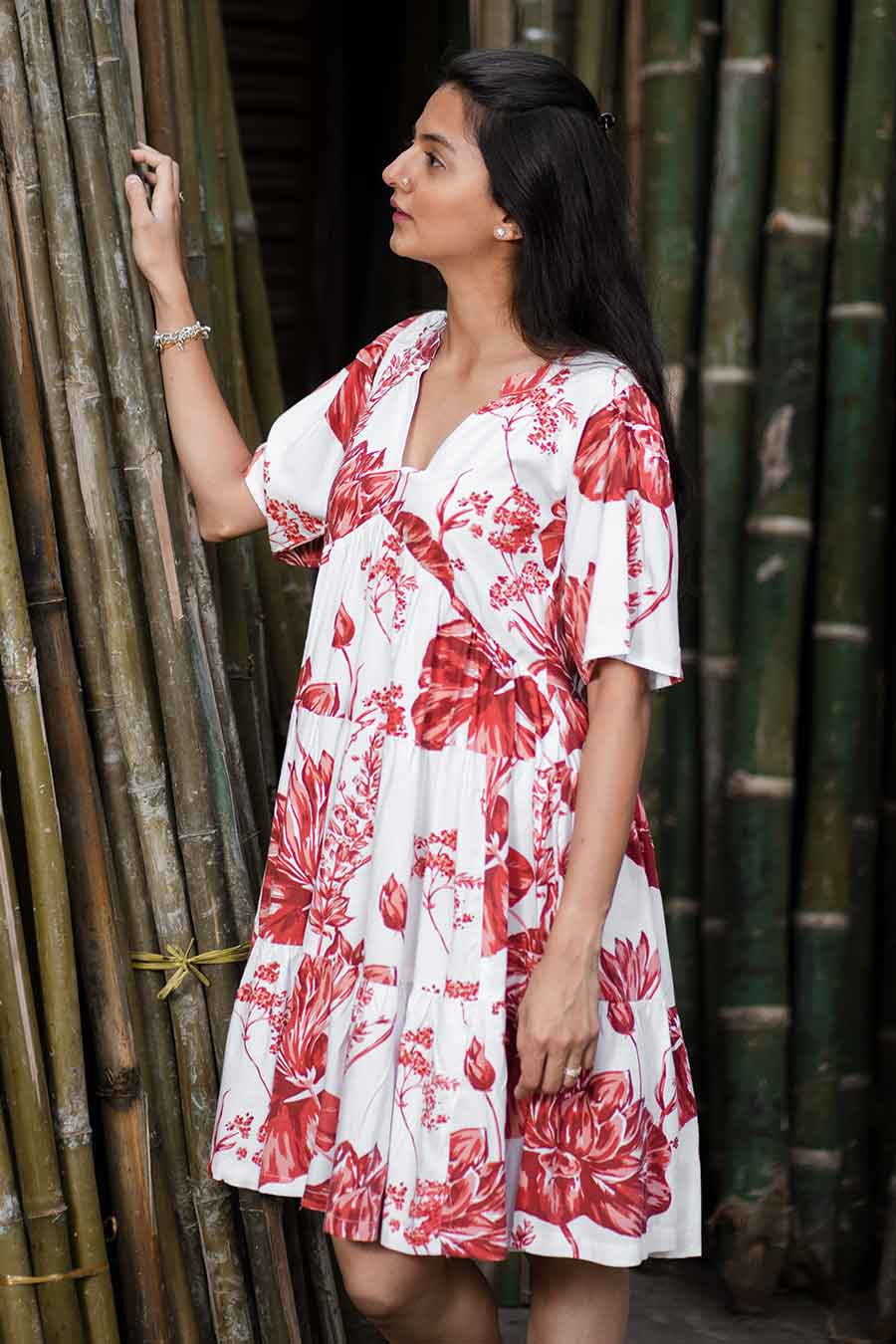 Camellia Modal Printed Short Dress
