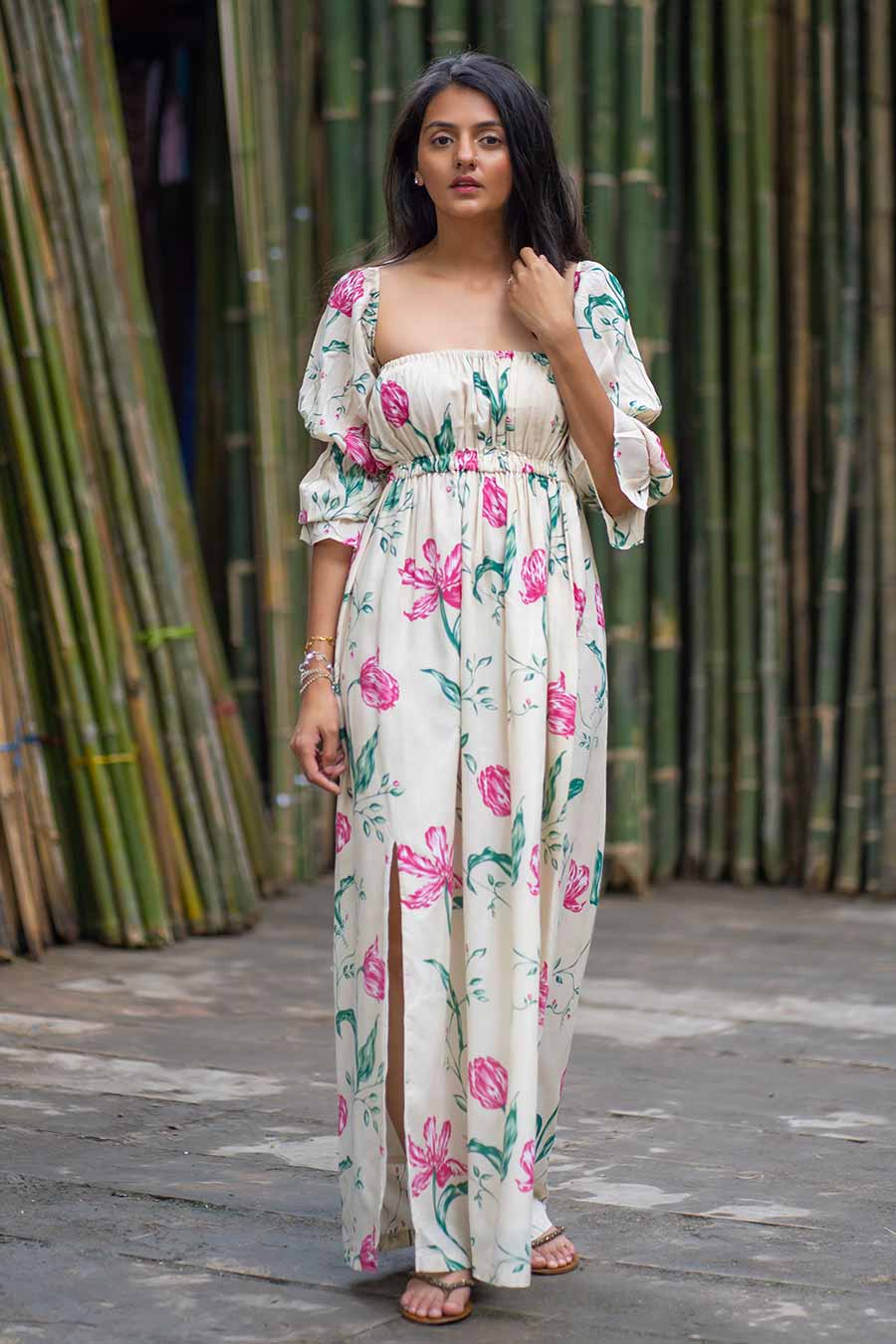 Mabel Modal Printed Long Dress