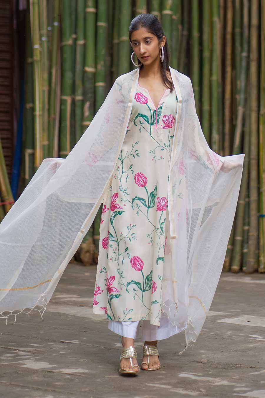 Fosteriana Modal Kurta & Dupatta Set