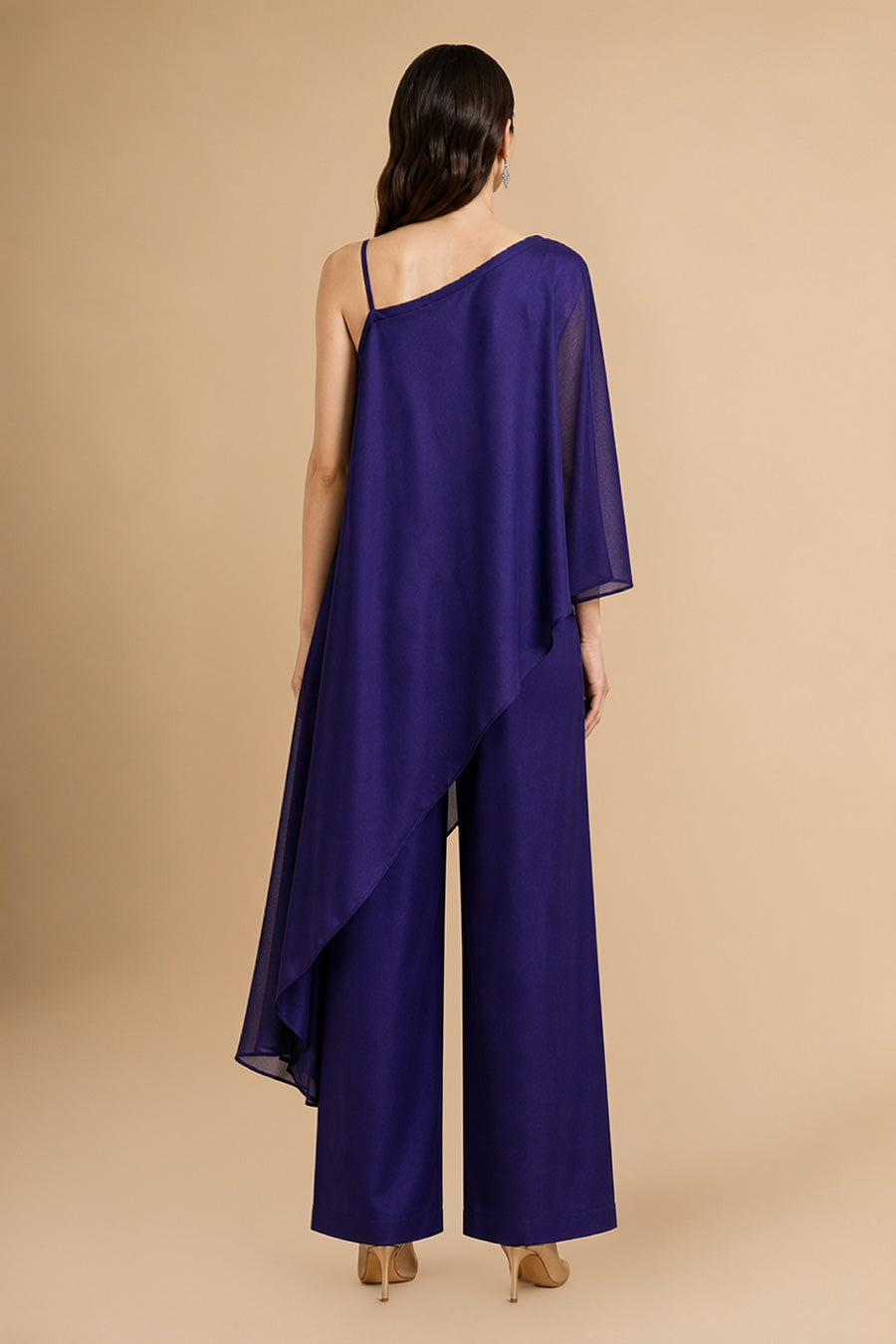 Mirelle Purple Chanderi Embroidered Tunic Co-Ord Set