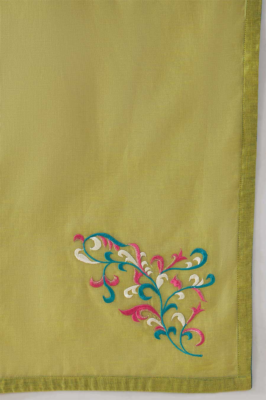 Green Elin Chanderi Embroidered Dupatta
