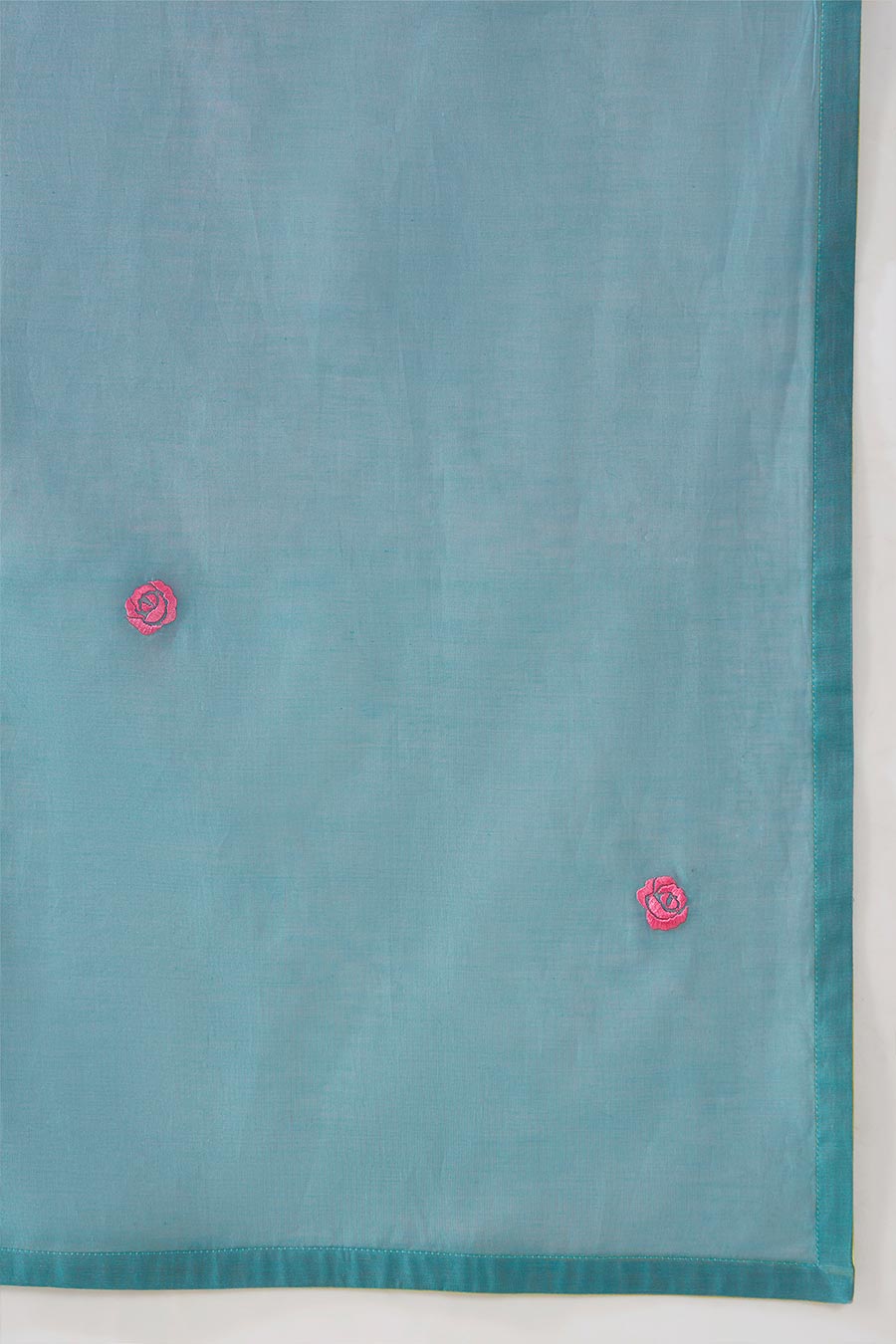 Blue Rose Chanderi Embroidered Dupatta