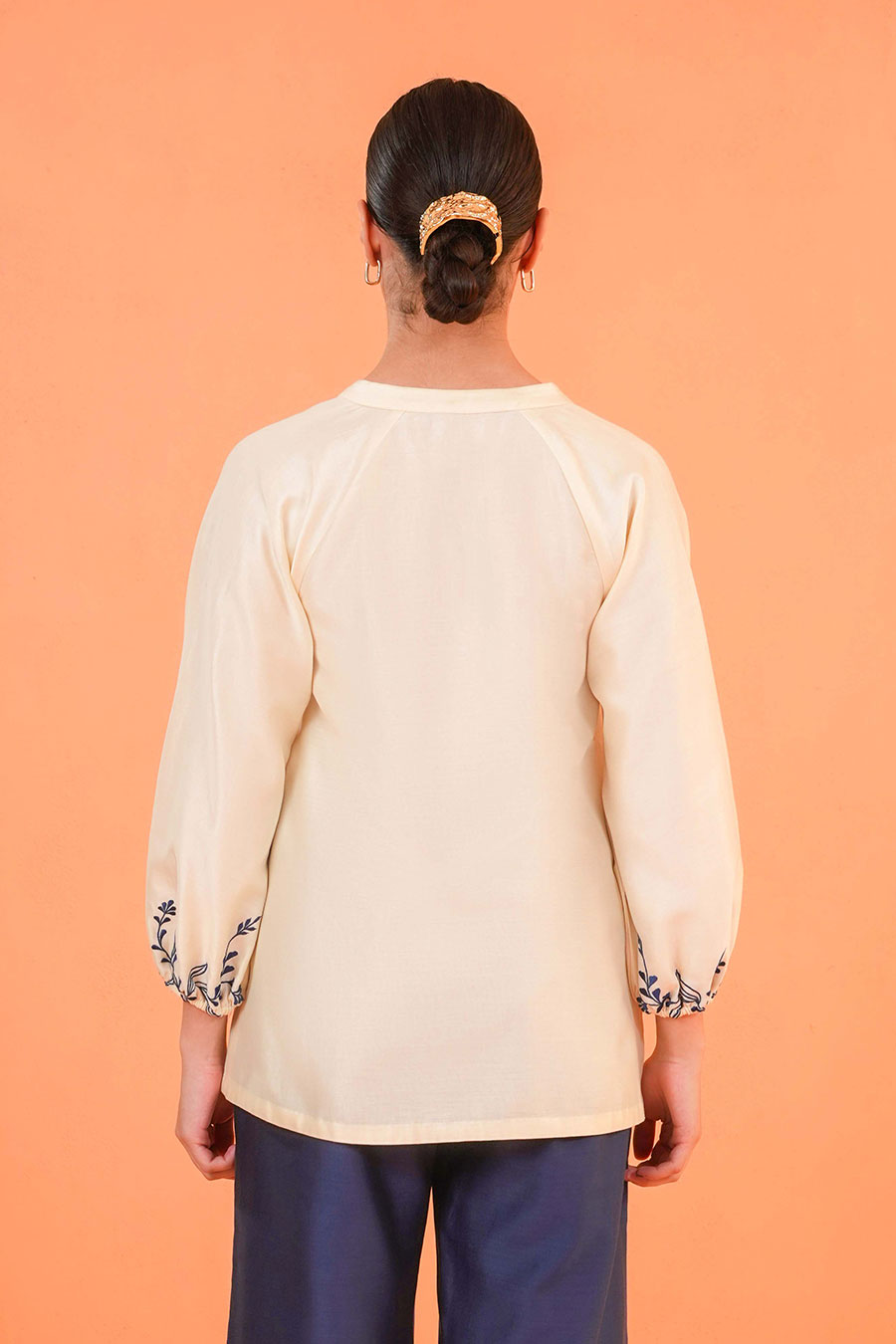 Ivory Mirage Embroidered Shirt