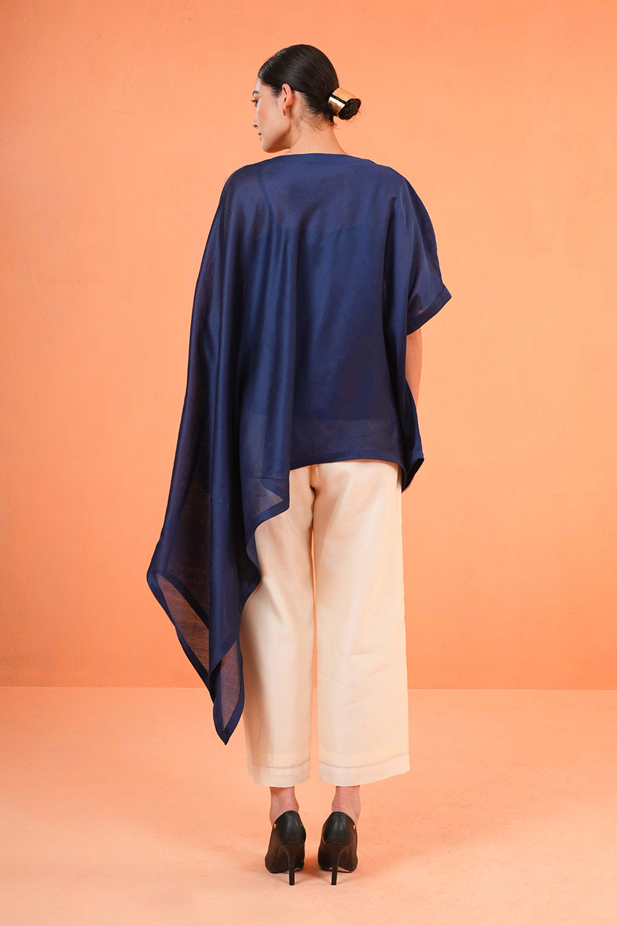 Blue-Ivory Souk Embroidered Co-Ord Set