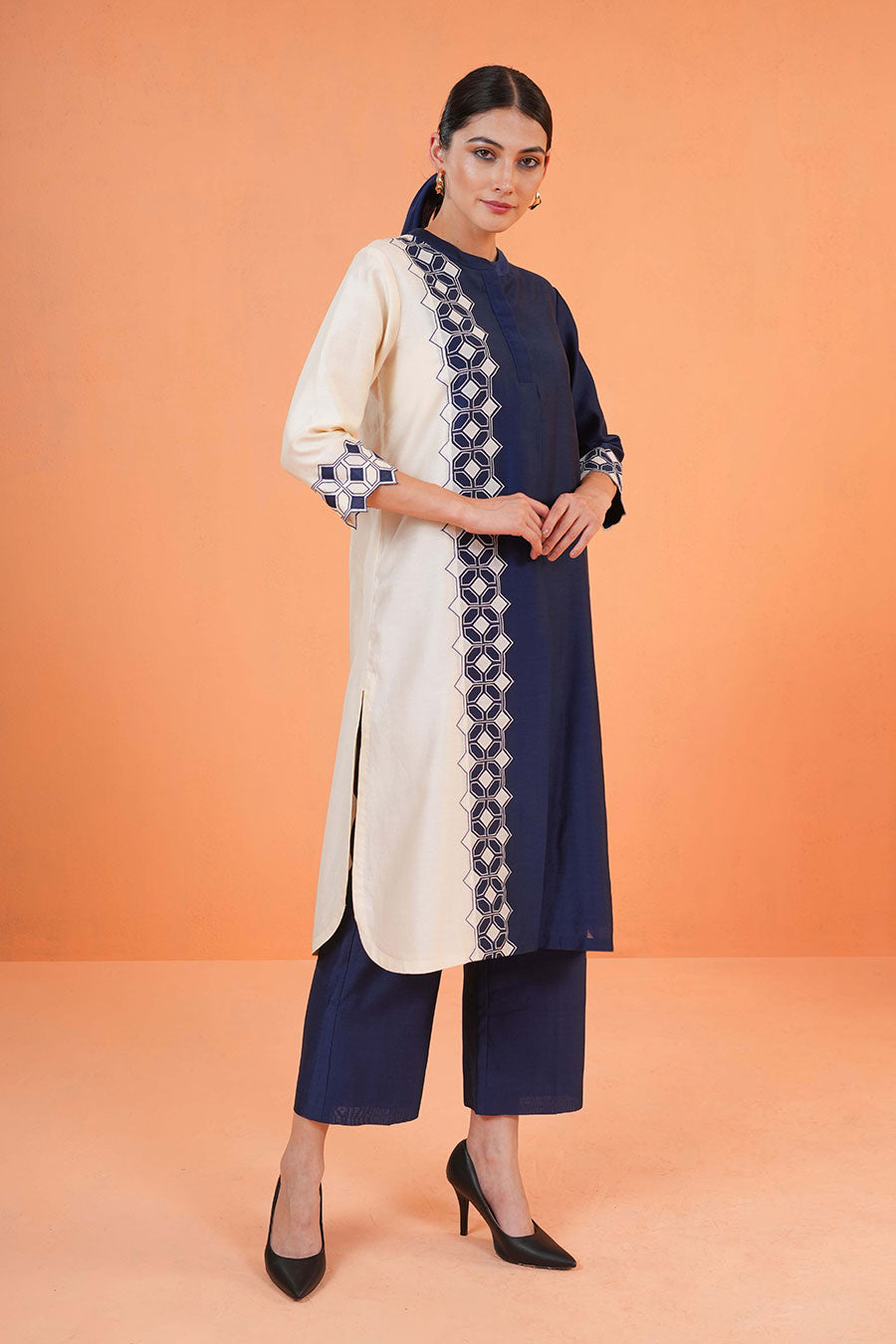 Blue Symphony Embroidered Kurta & Pant Set