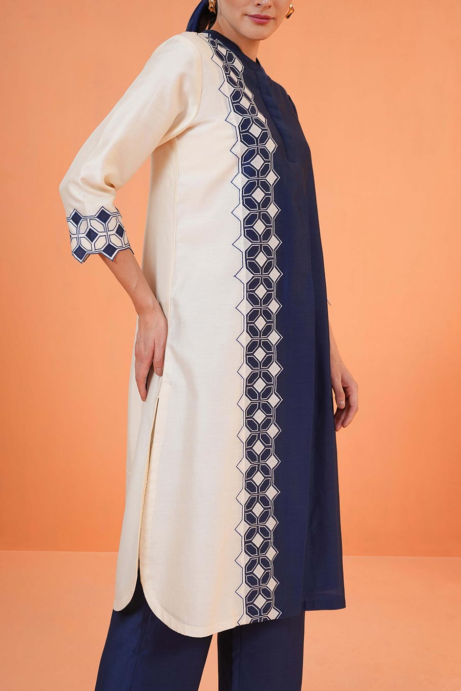 Blue Symphony Embroidered Kurta & Pant Set