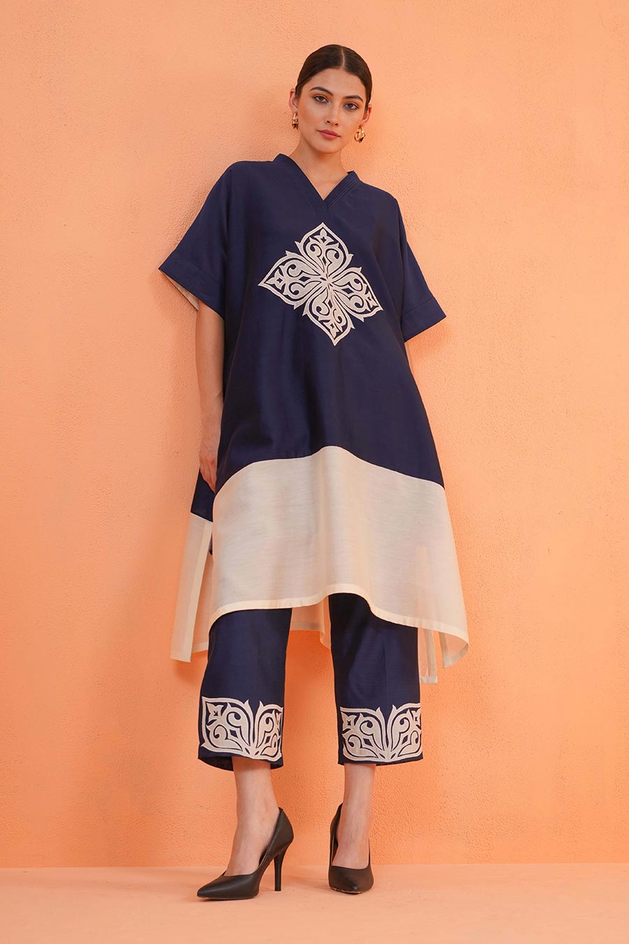 Blue Kasbah Embroidered Kurta & Pant Set