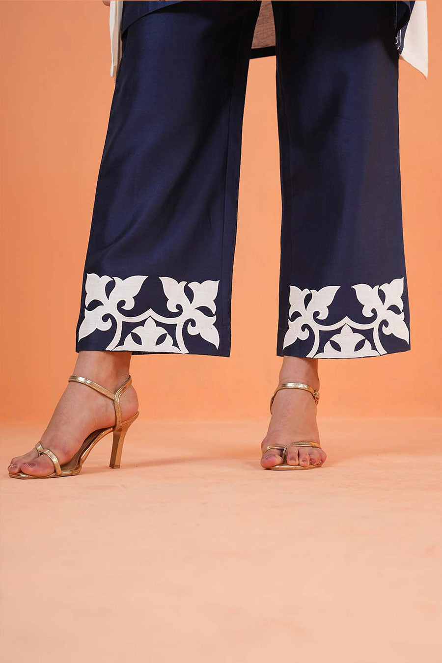 Blue Medina Embroidered Tunic & Pant Set