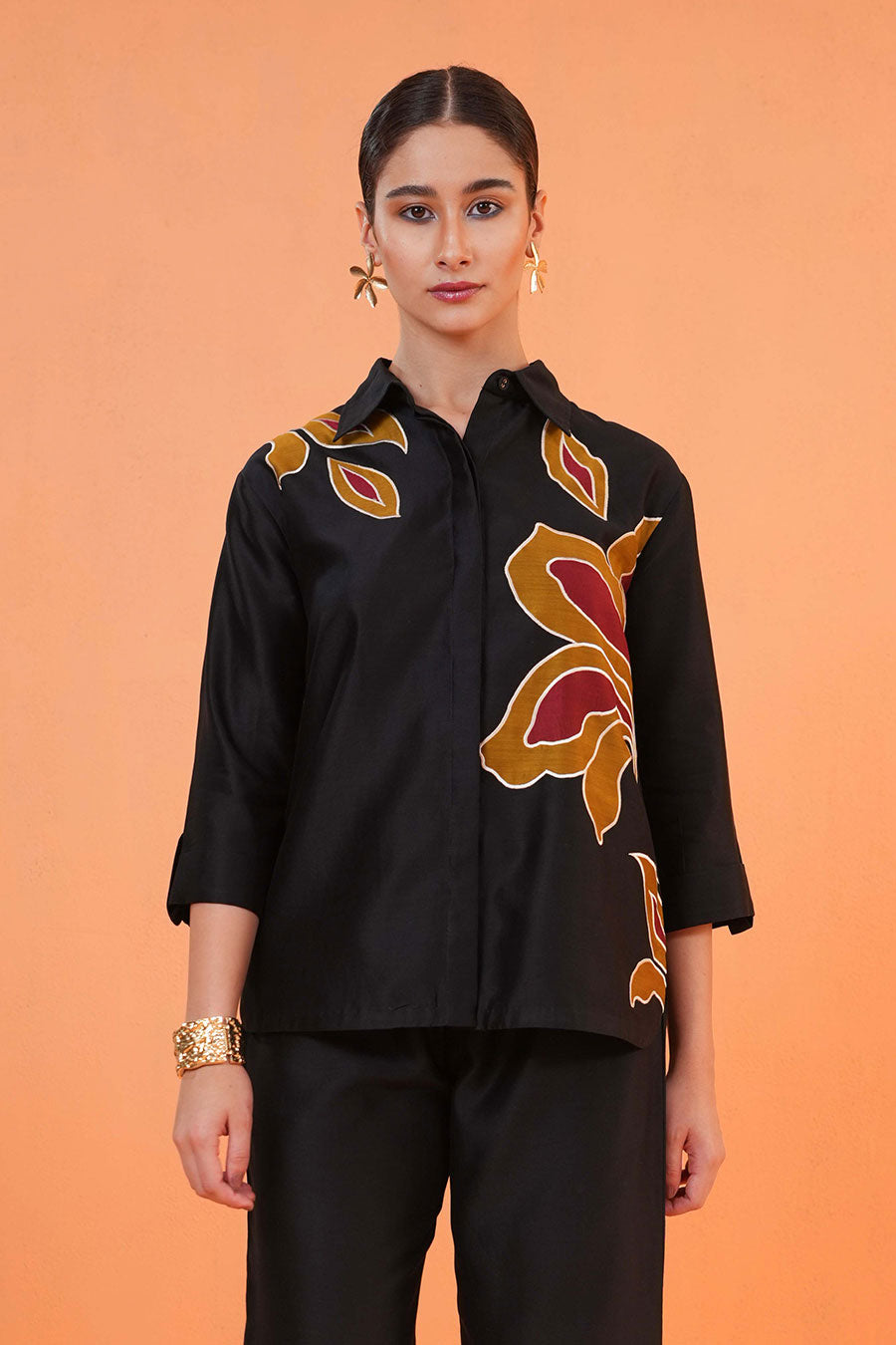 Black Desert Embroidered Co-Ord Set