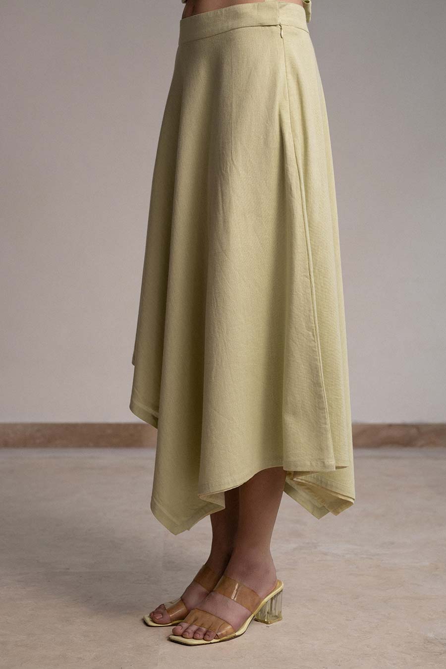 Mint Green Meadows High-Low Skirt