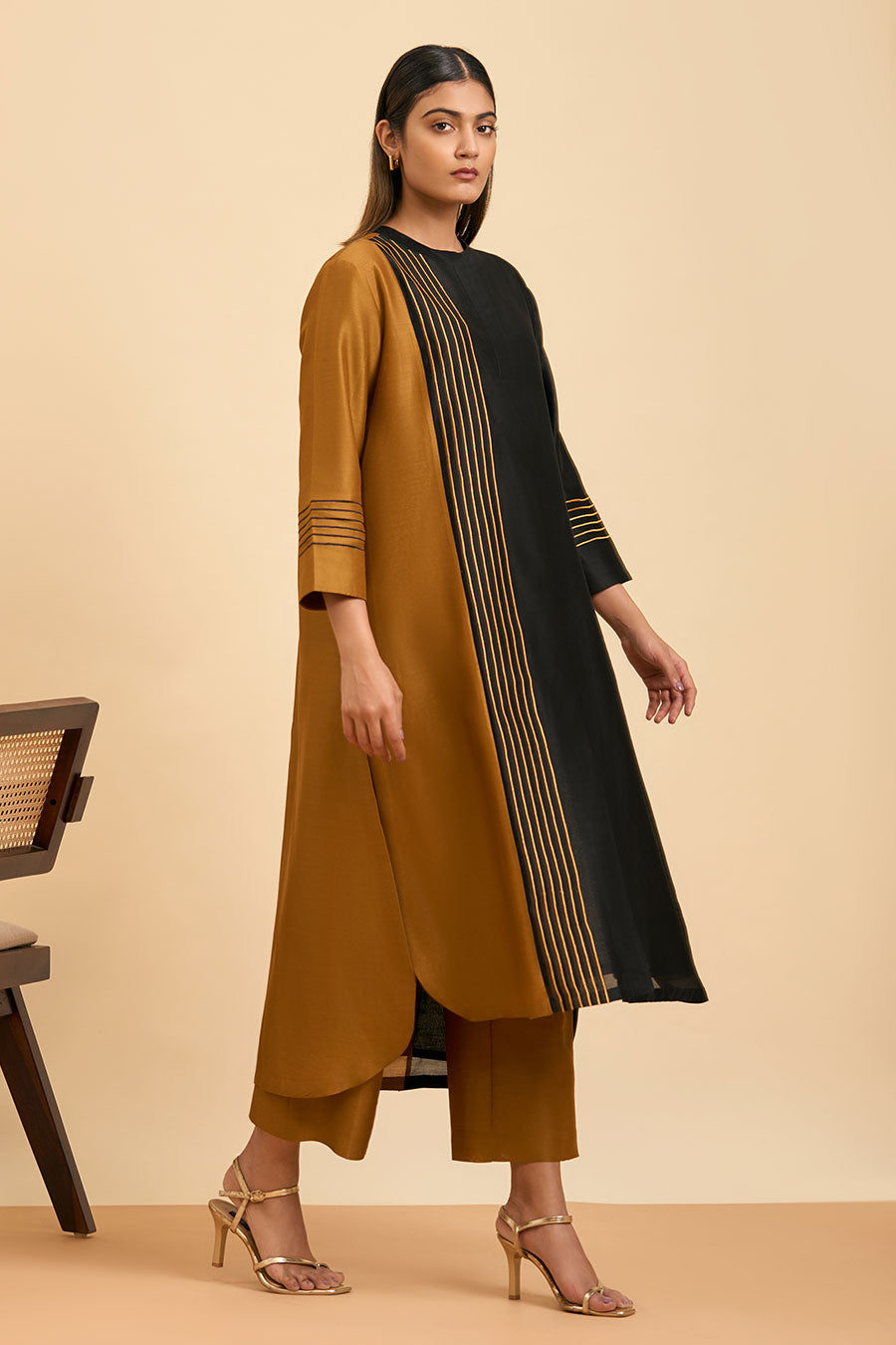 Black & Gold Twilight Kurta & Pant Set