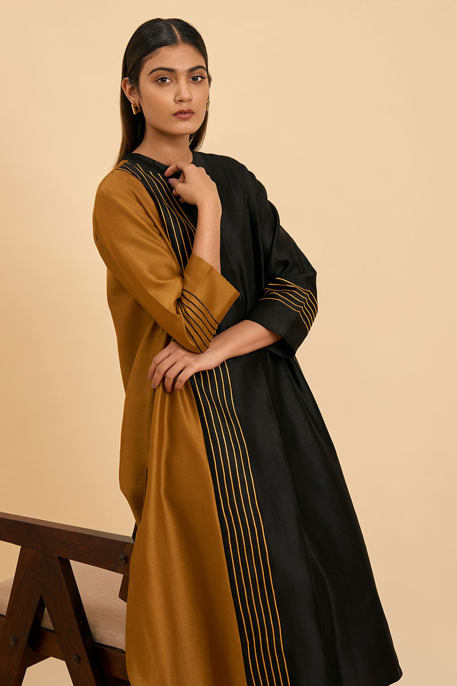 Black & Gold Twilight Kurta & Pant Set