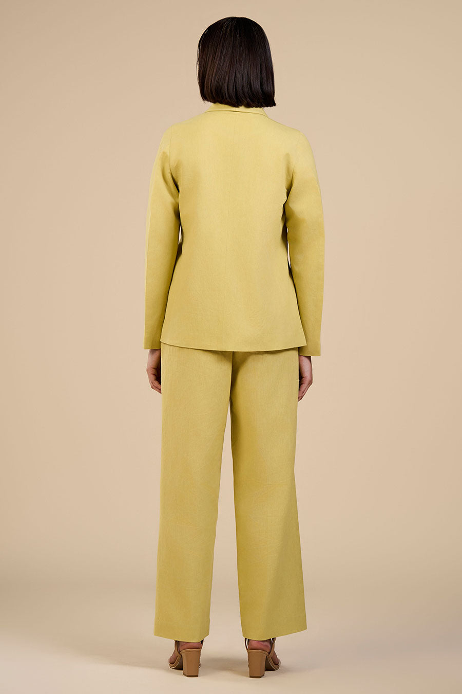 Lime Green Jade Knot Blazer & Pant Co-Ord Set