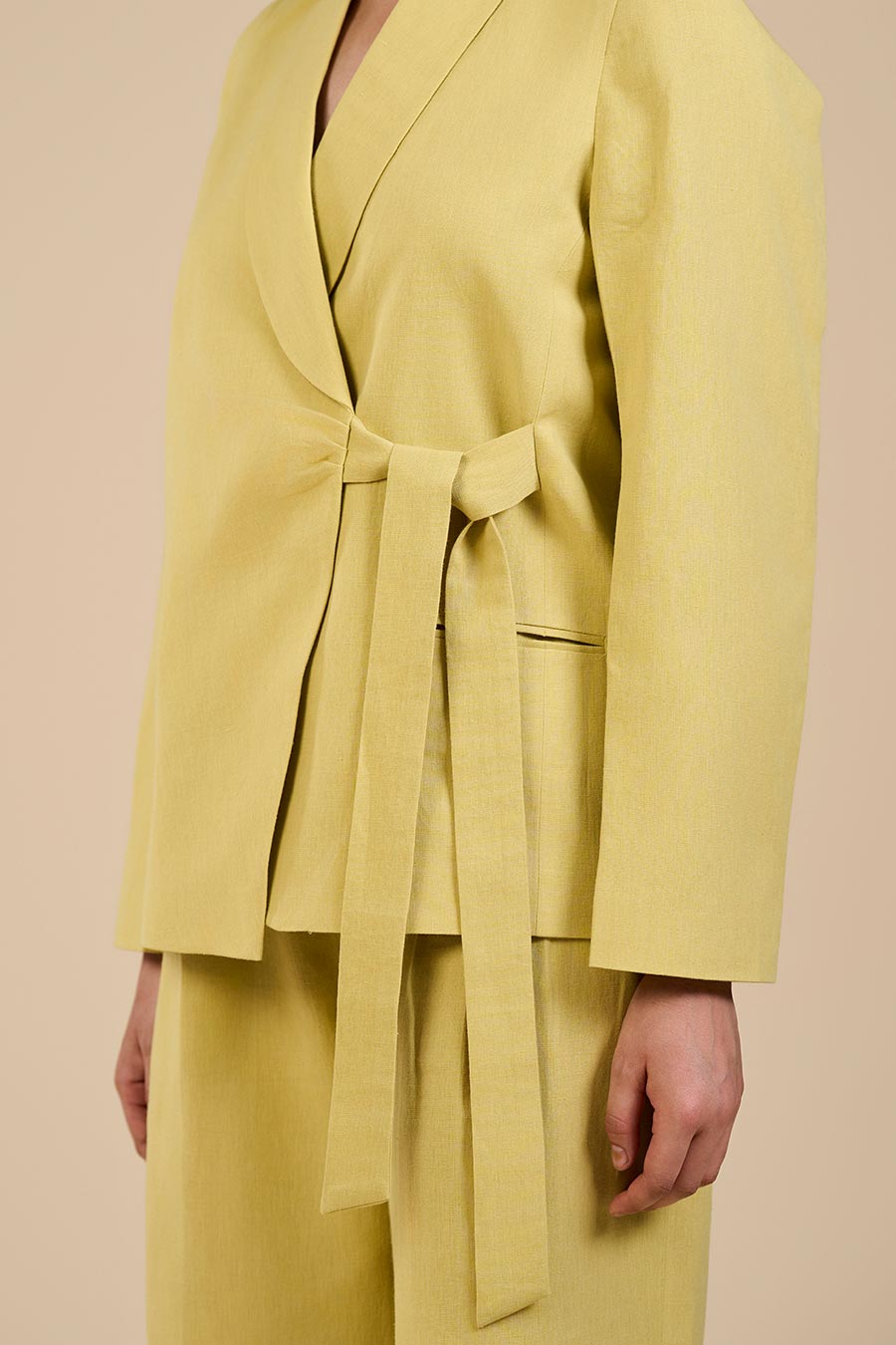 Lime Green Jade Knot Blazer