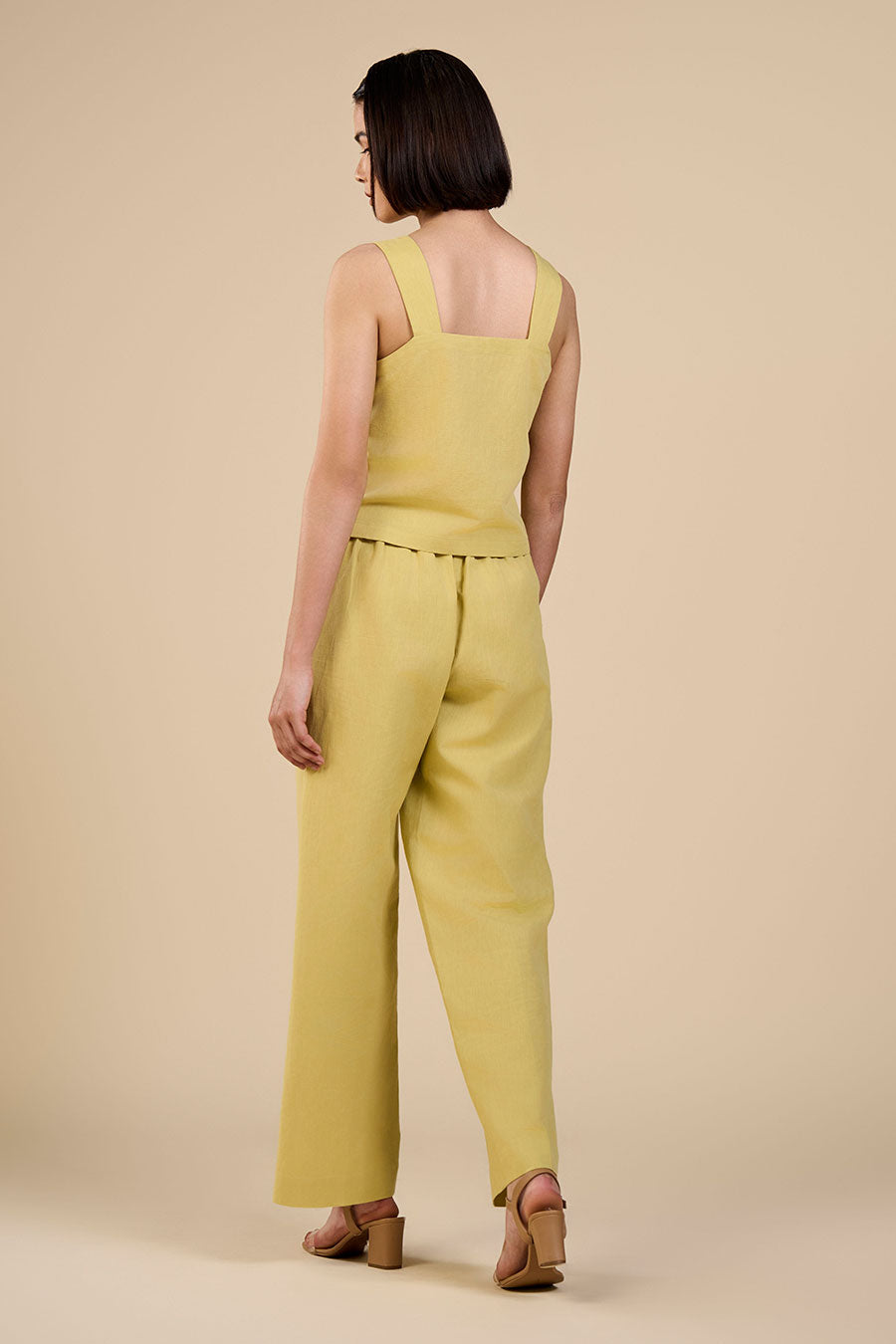 Lime Green Jade Pleated Pant