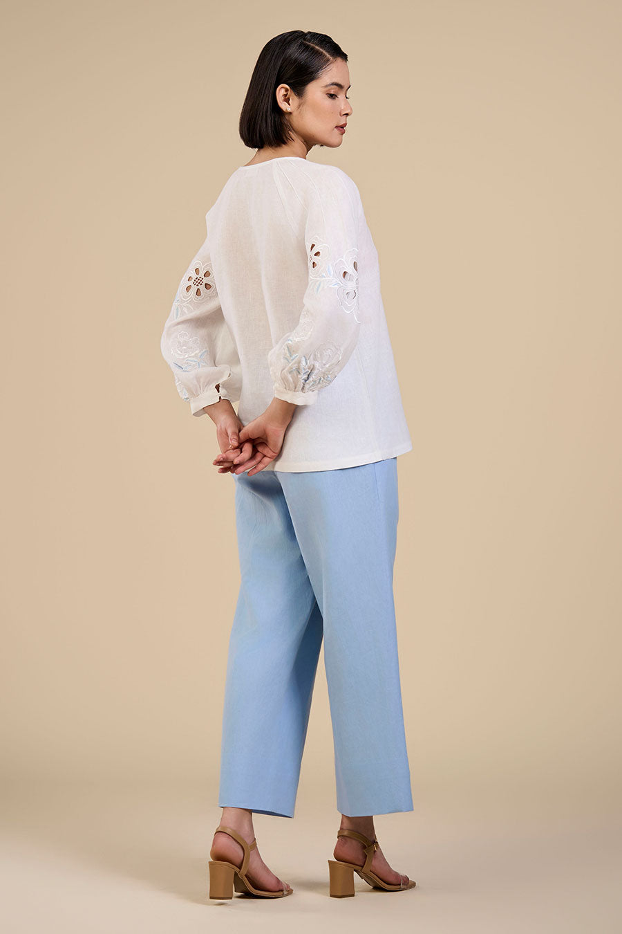 White Dove Embroidered Top