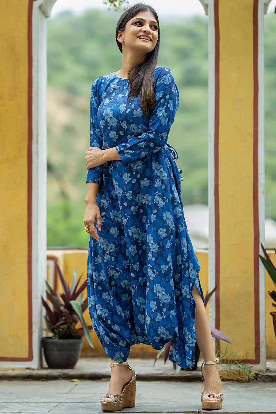 Midnight Blue Dhoti Jumpsuit