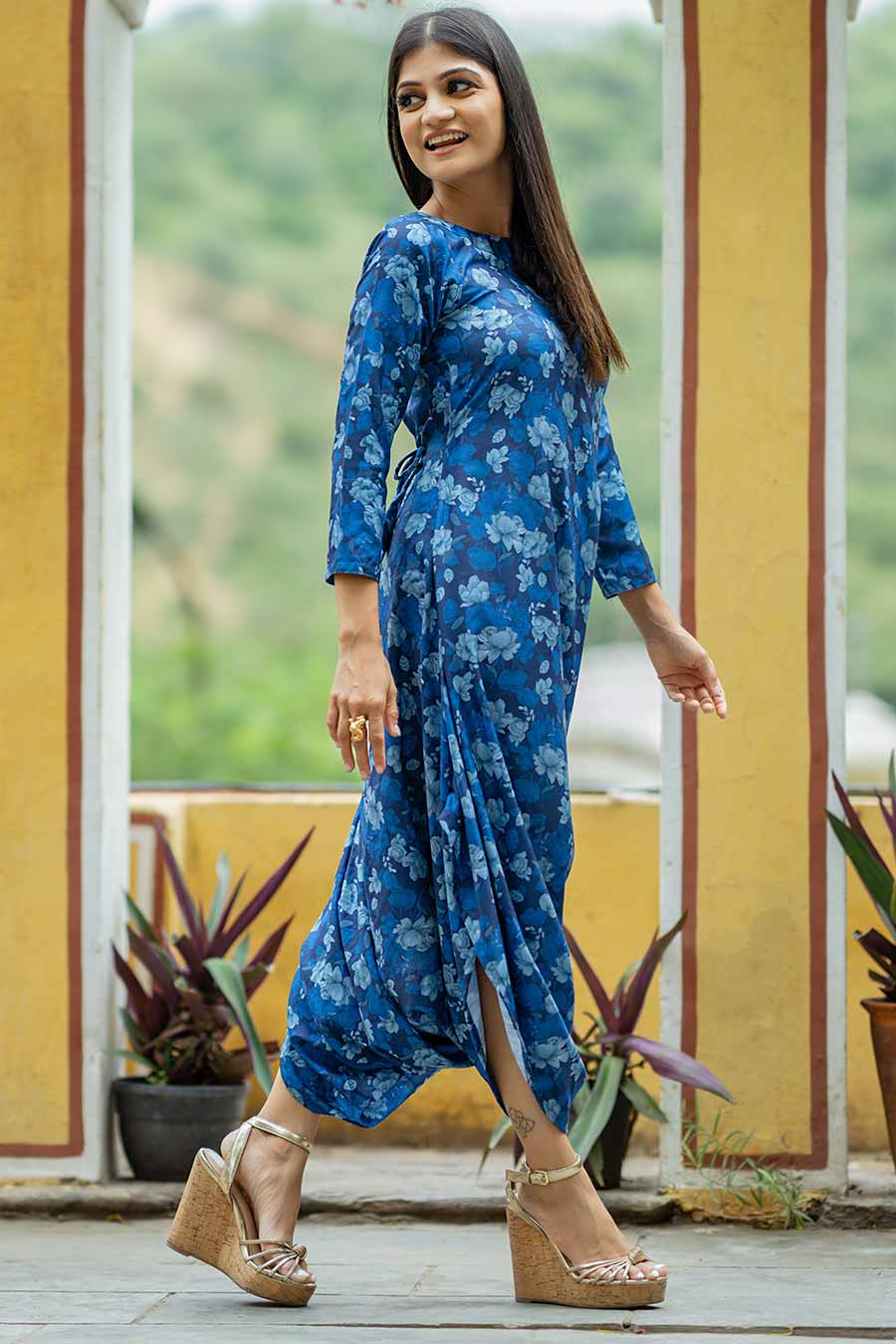 Midnight Blue Dhoti Jumpsuit